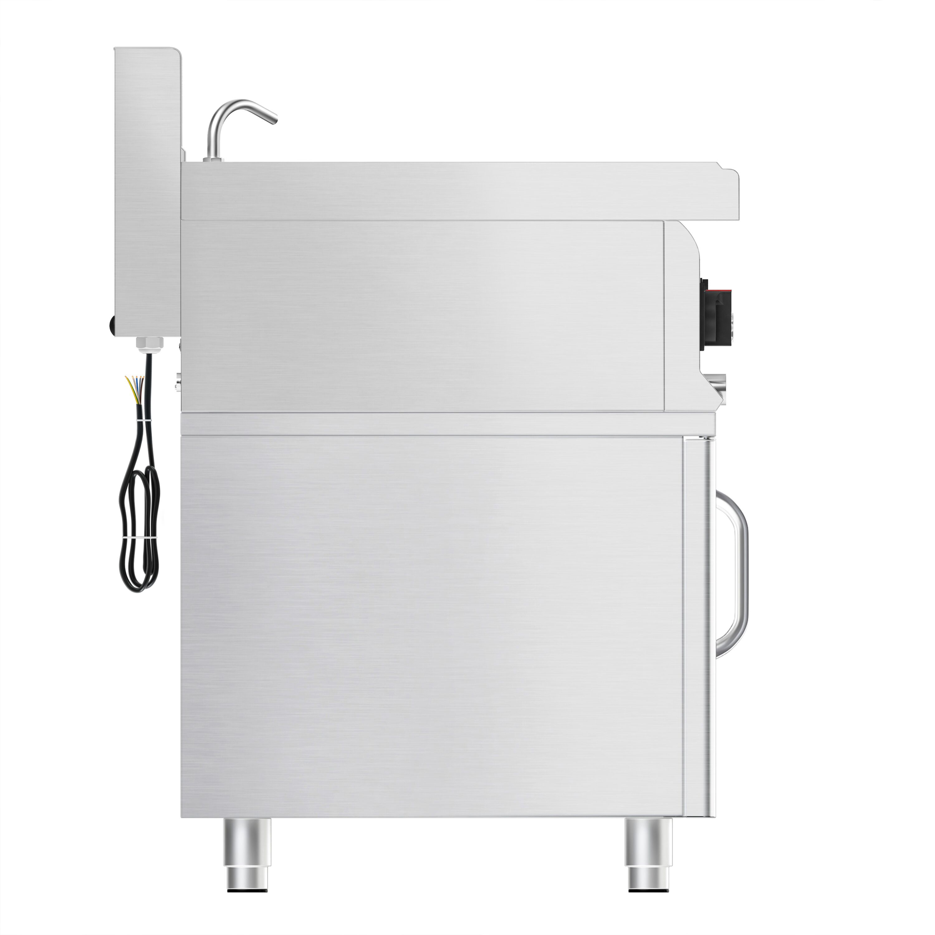 Cuiseur à pâtes électrique avec robinet – 2 × 26 L – 12 kW – incl. soubassement avec 2 portes