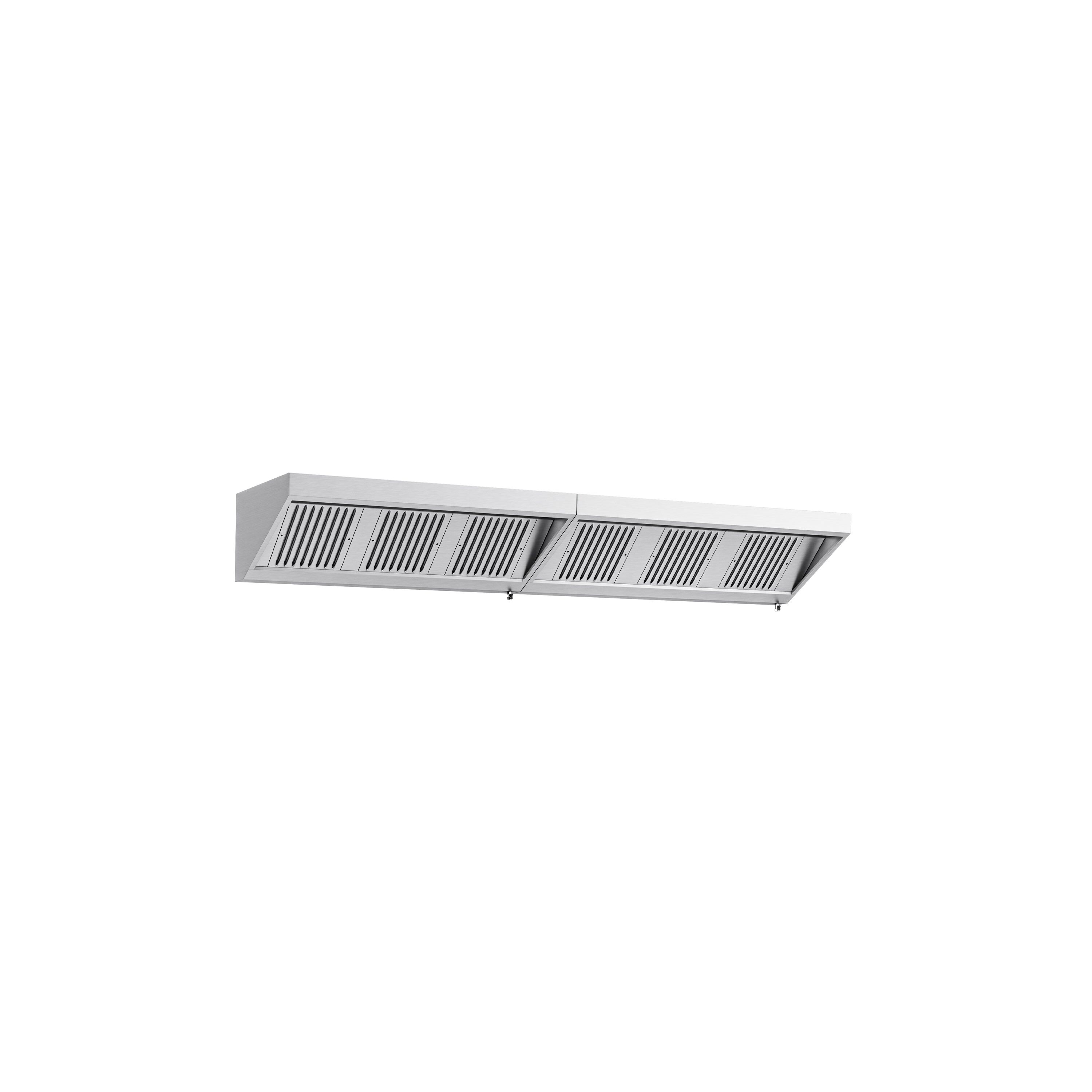 Fali elszívóernyő - 3400 mm - 700 mm mély - Labirintszűrő és világítás - motor nélkül