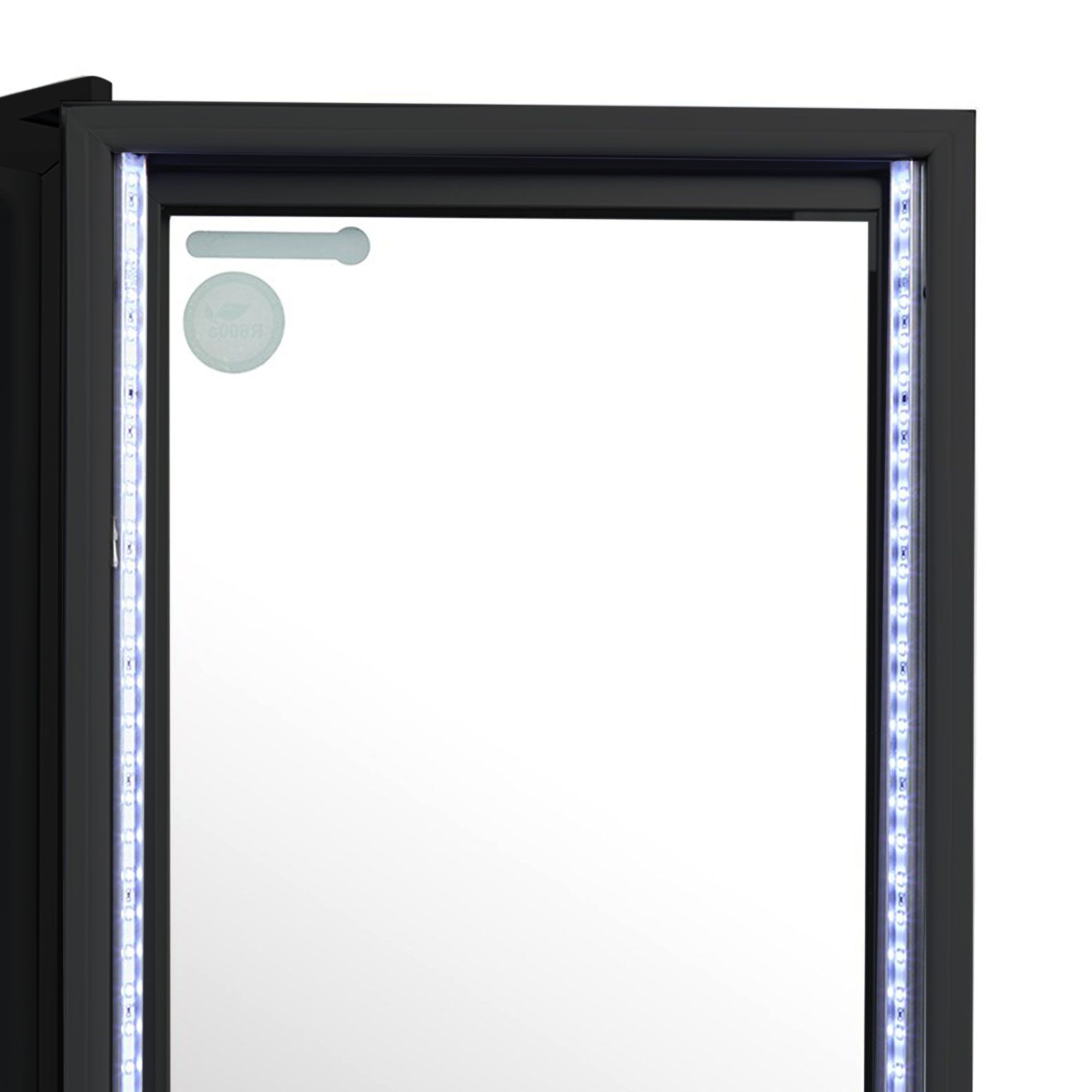 GASTRO-COOL | Réfrigérateur de bar - 360 mm - 88 litres - avec 1 porte à battant en verre - Noir       