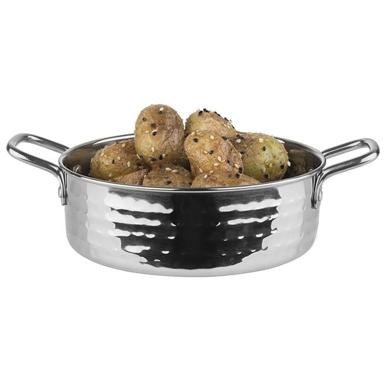 (6 pcs) Mini poêlon MUMBAI - Acier inoxydable - 0,75L - Ø15,5 cm - Hauteur:50mm