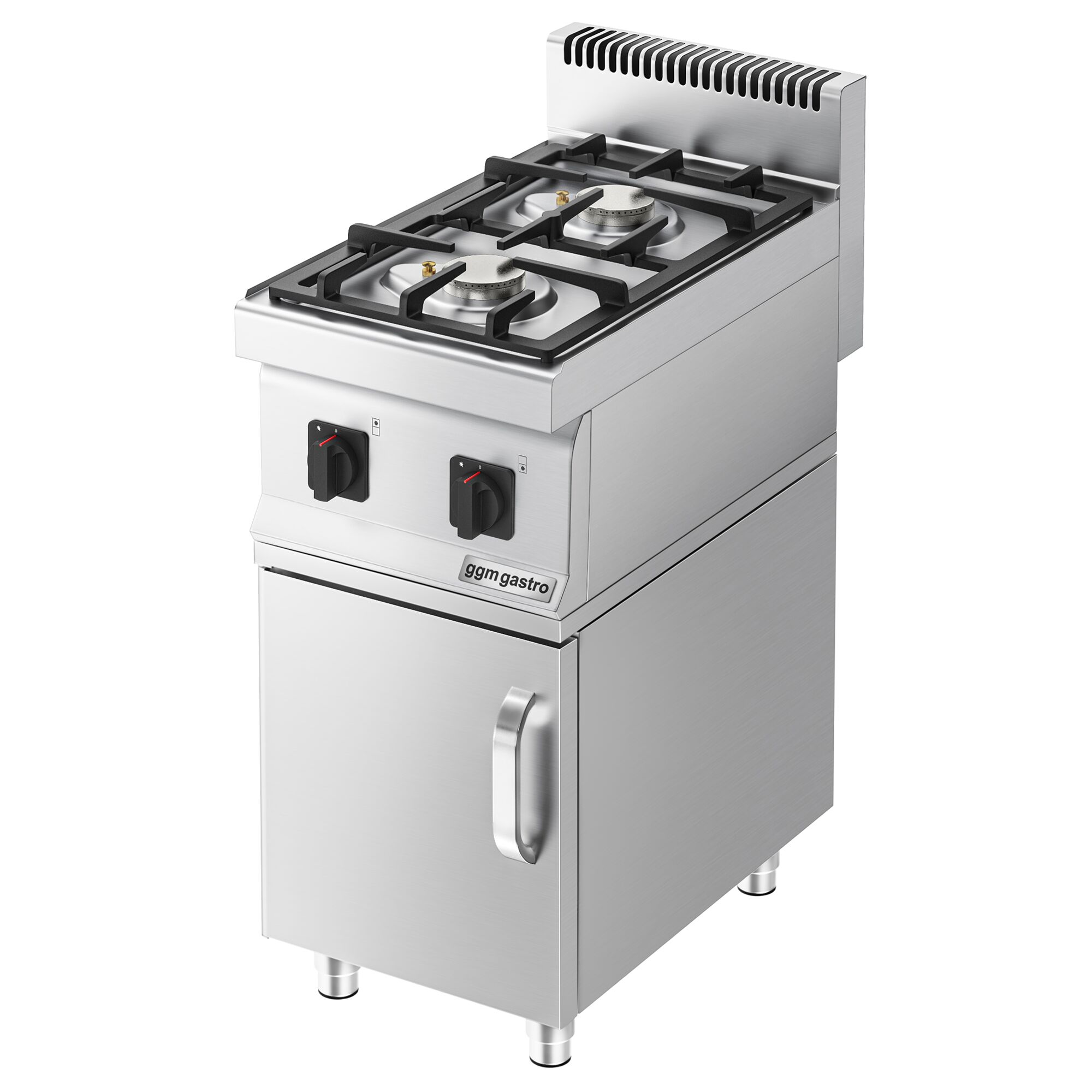 Fourneau à gaz – 7 kW – 2 brûleurs – avec soubassement avec 1 porte