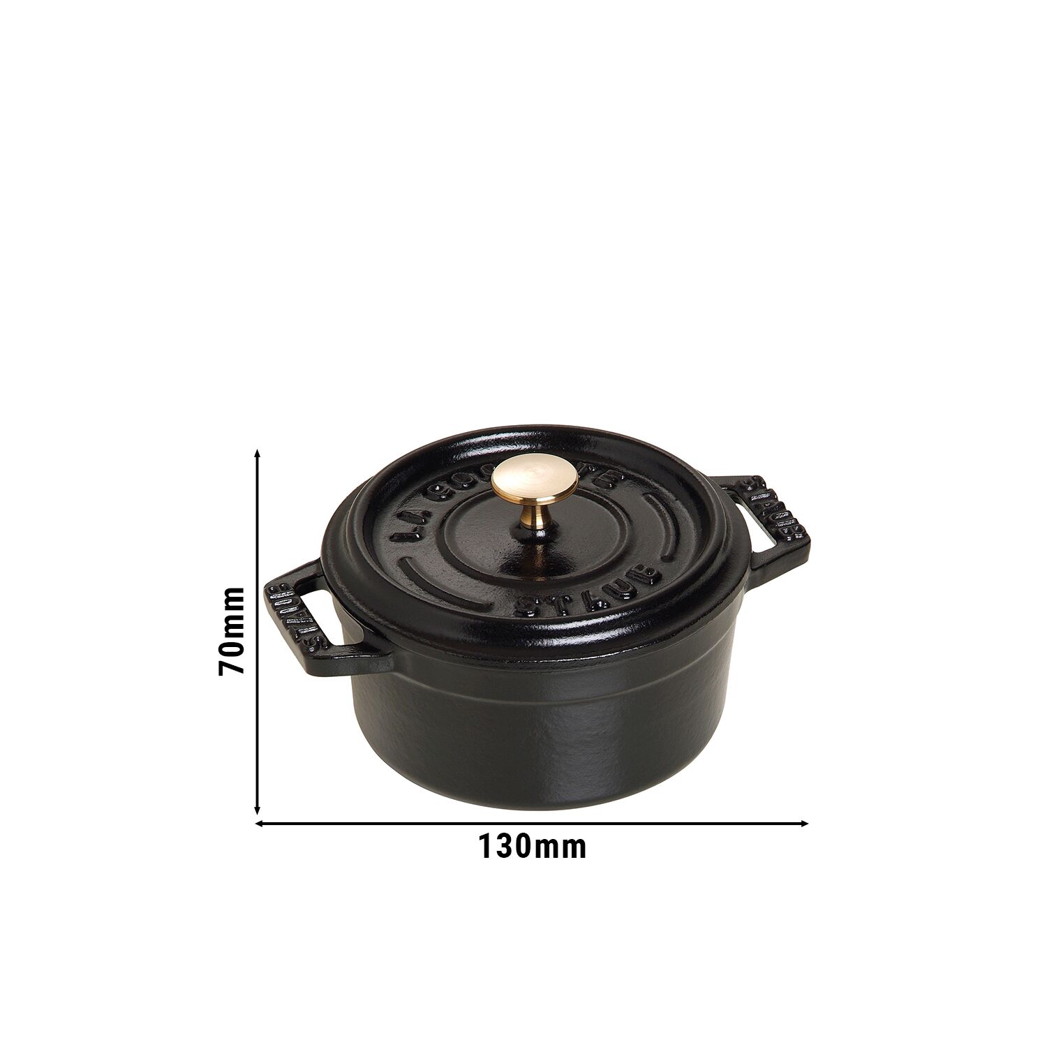 STAUB | Mini Cocotte Round Enamelled Cast Iron Casserole Dish – Ø10 cm – Black