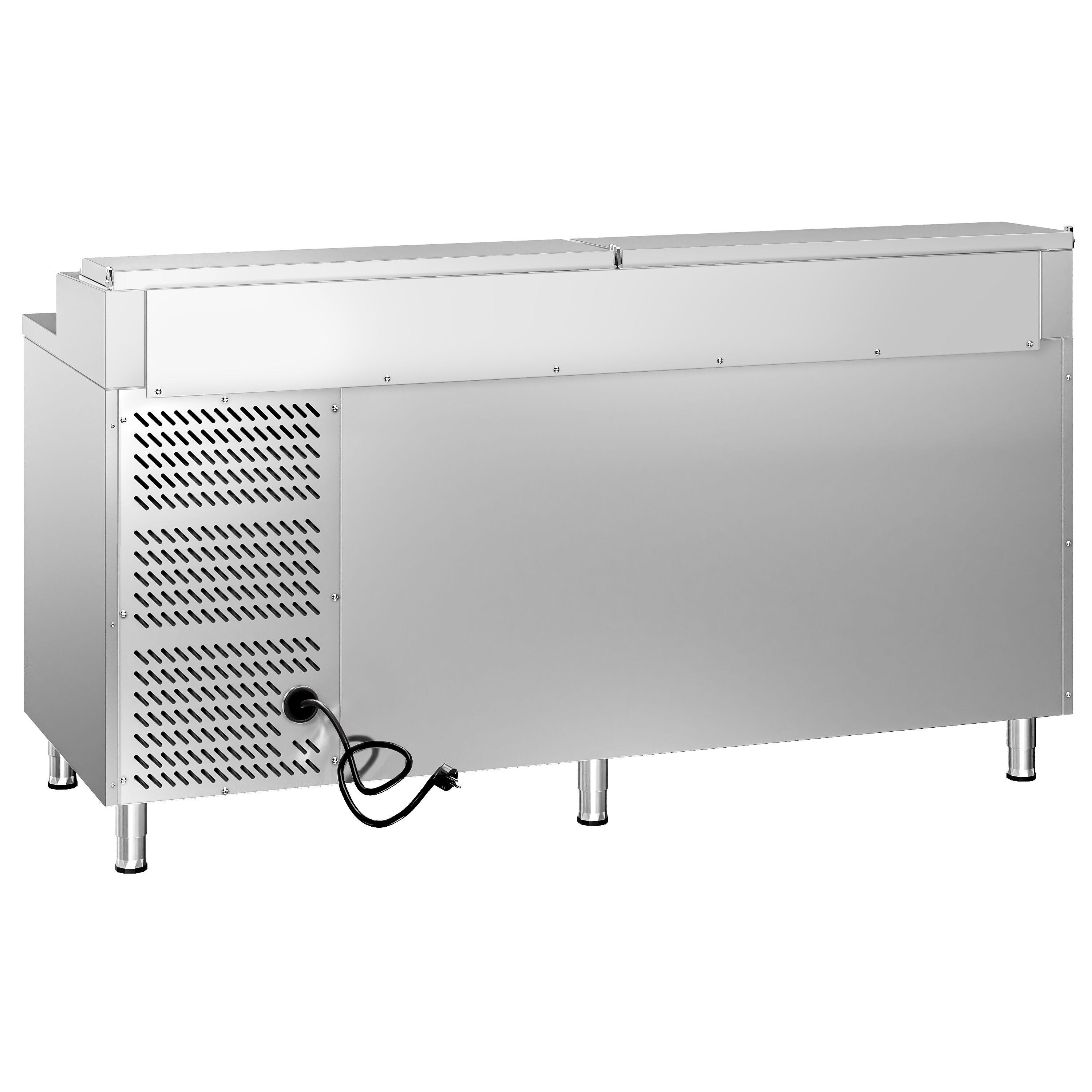 Table de préparation PREMIUM – 2020 mm – 3 portes – pour 10 bacs GN 1/3