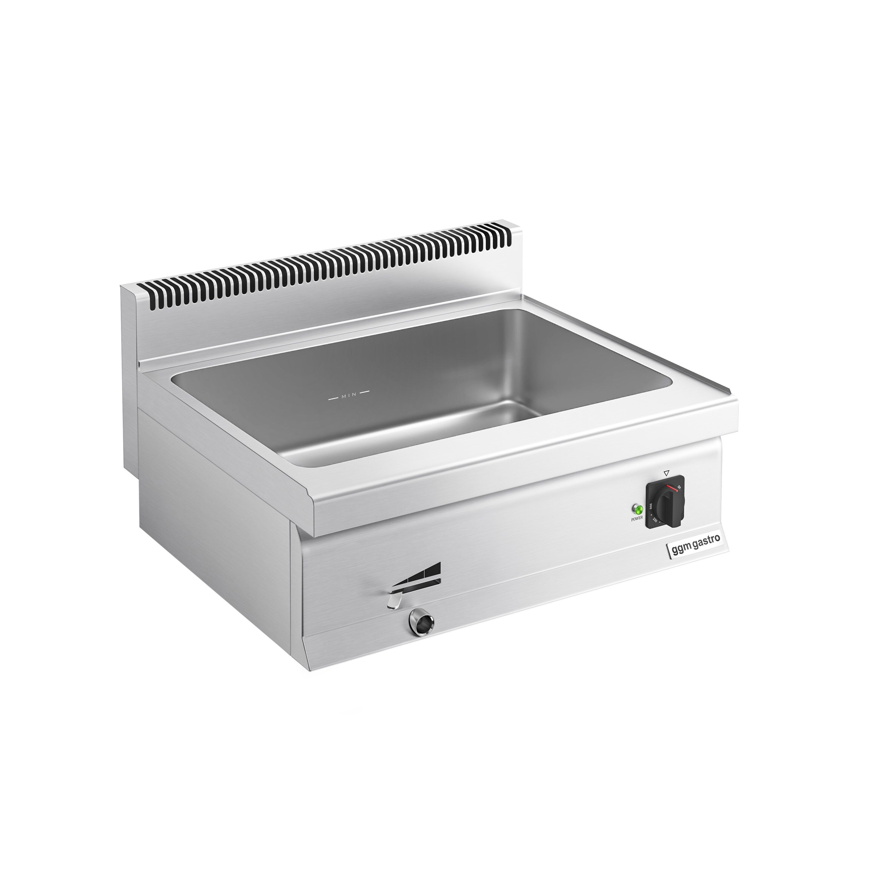 Bain-marie électrique – 1,2 kW – 1 × GN 1/1 & 3 × GN 1/9