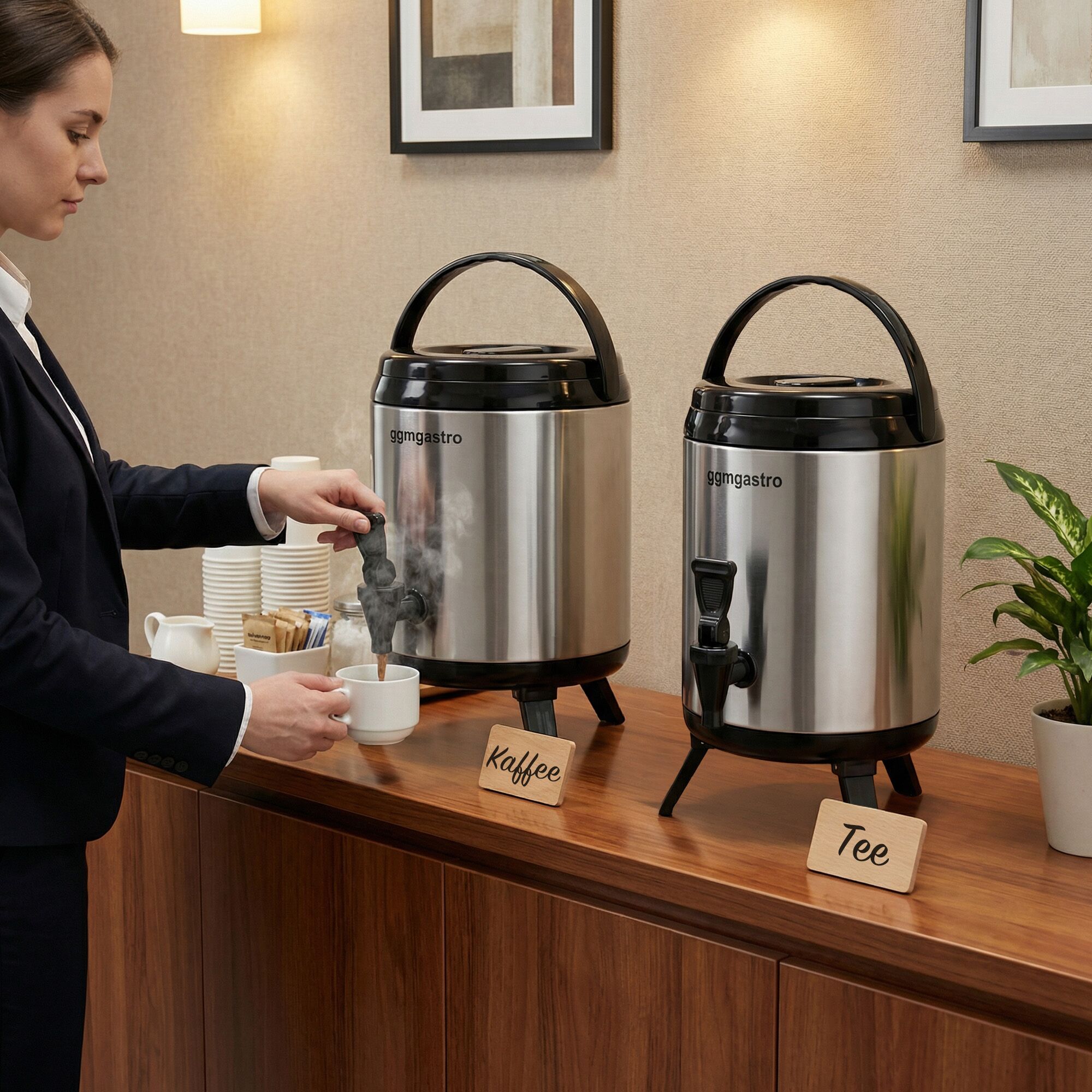 Distributeur de boissons - 10 Litres - Isolé - inox