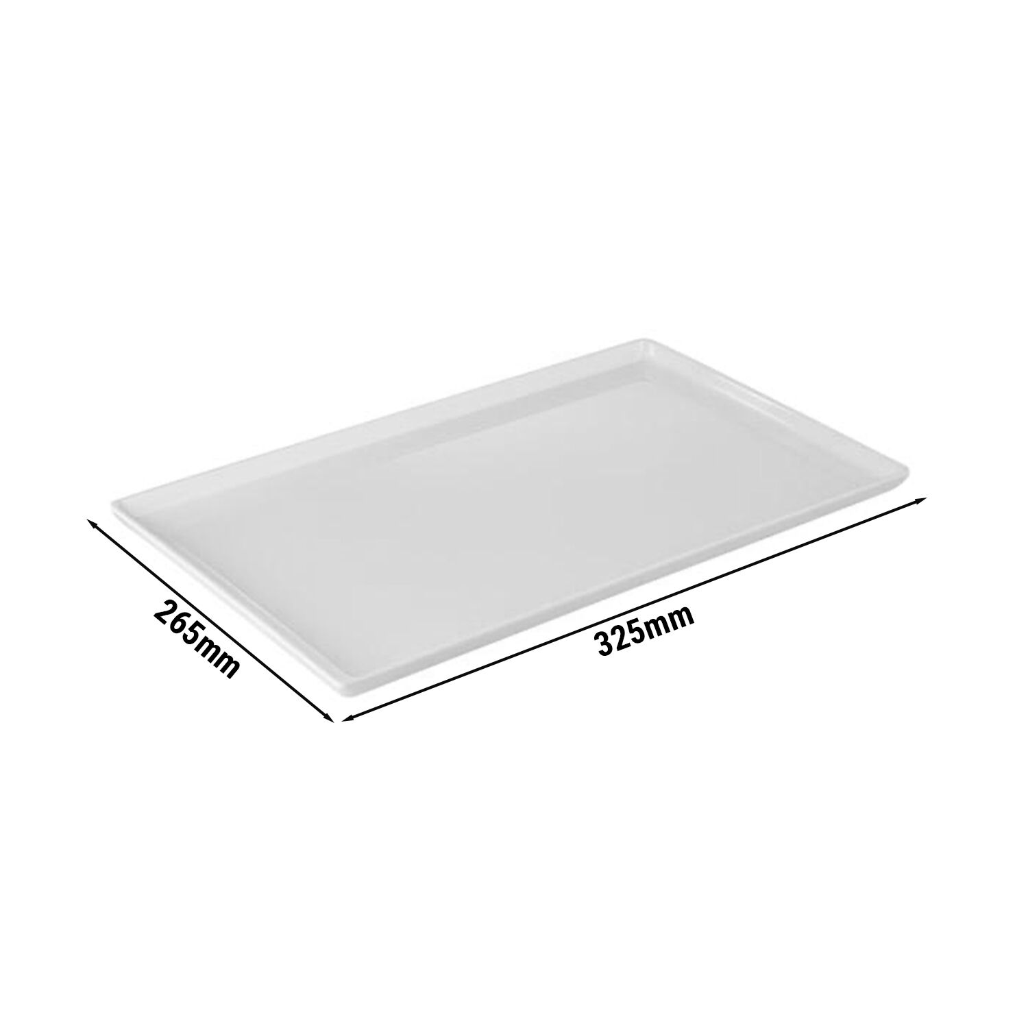 (6 pièces) Plateau GN 1/2 – FLOAT – Mélamine – Hauteur : 30 mm – Blanc