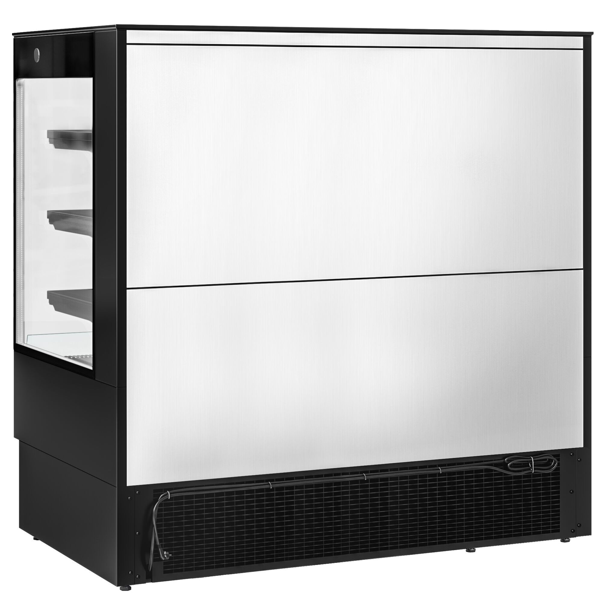 Vitrine murale réfrigérée - Libre-service - 1500mm - 493L - avec 3 étagères - arrière fermé - Noir