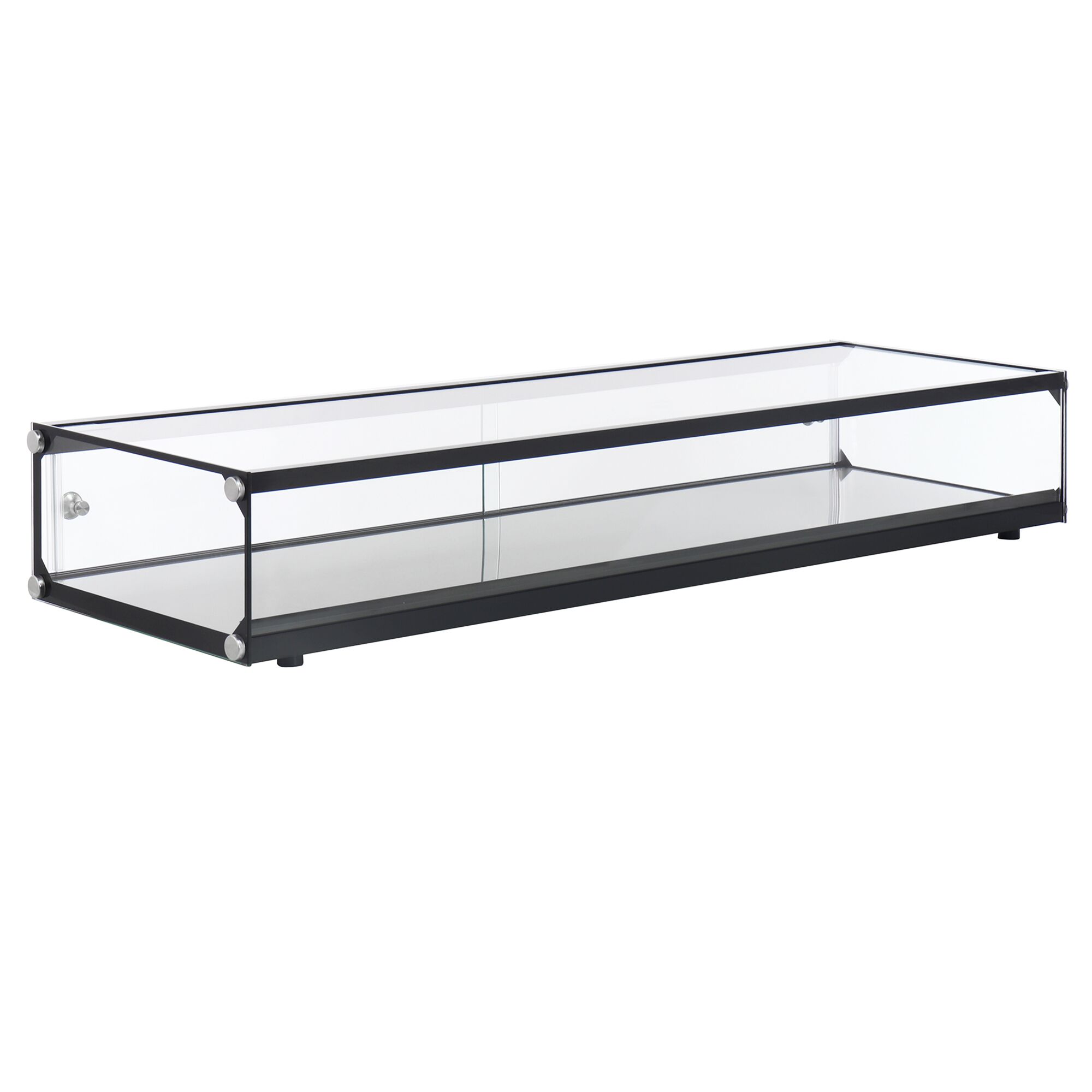 Vitrine de comptoir non réfrigérée en verre trempé - 1200x200/400mm