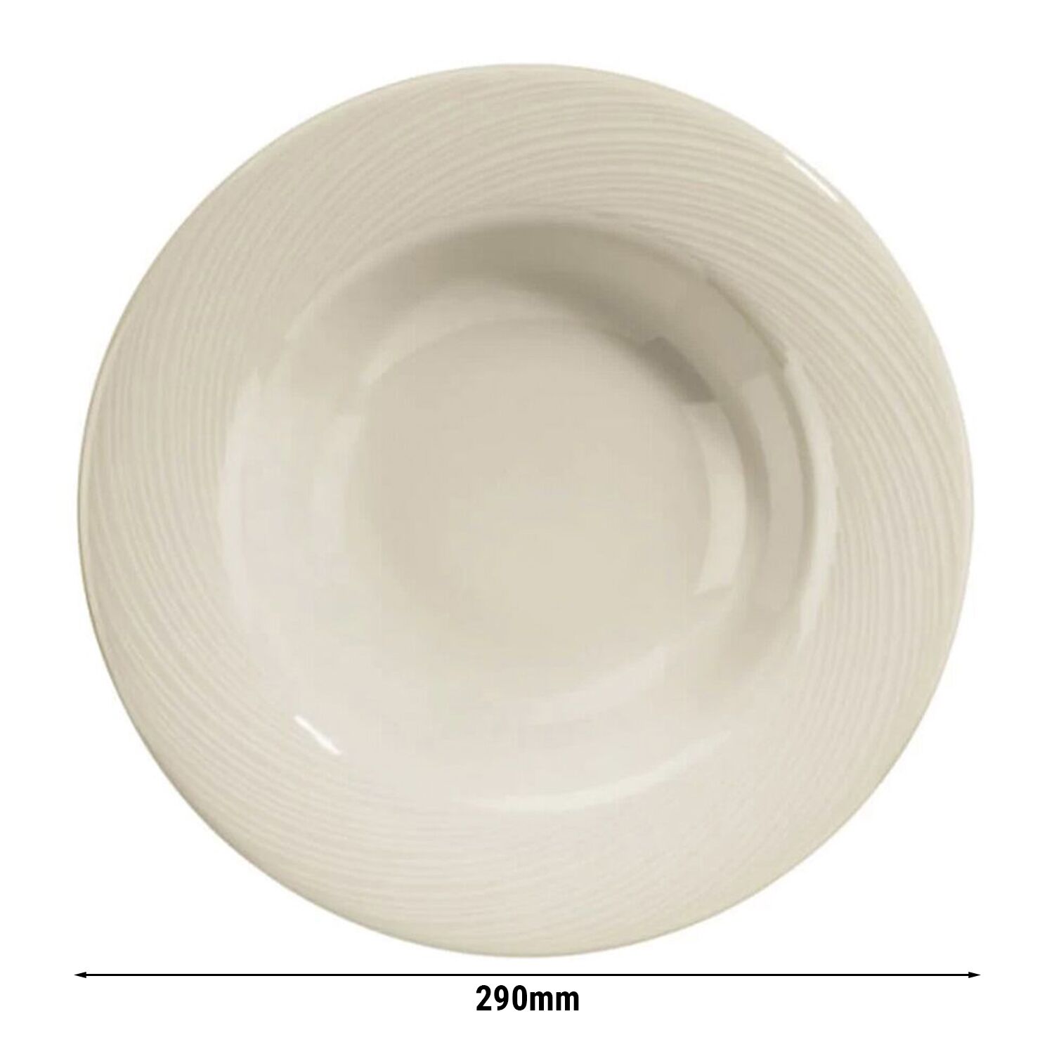 (12 pièces) SEMPRE - Assiette - Creuse - Ø 290 mm - Crème
