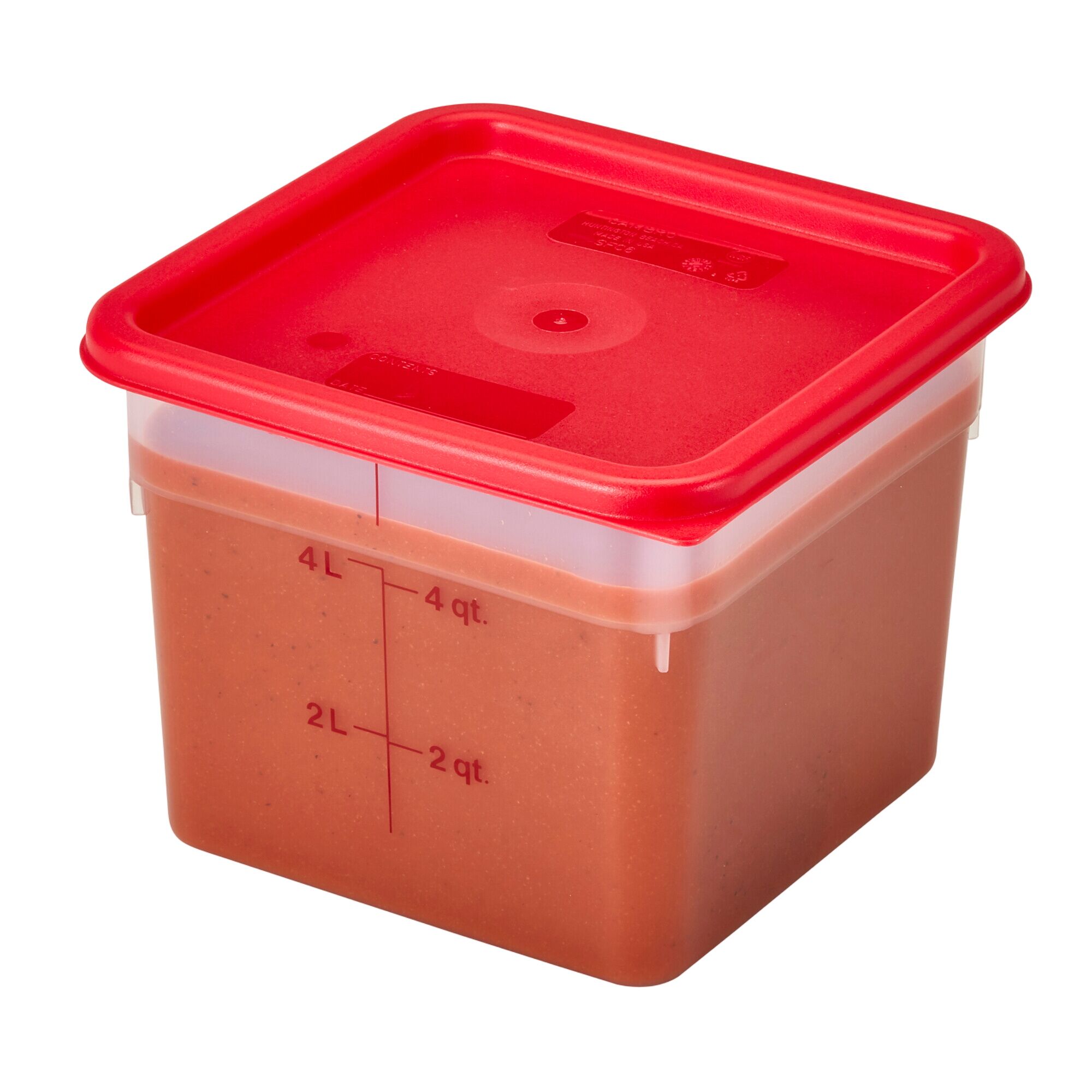 (6 pièces) CAMBRO | CAMSQUARES® – Récipient – 5,7 litres – transparent