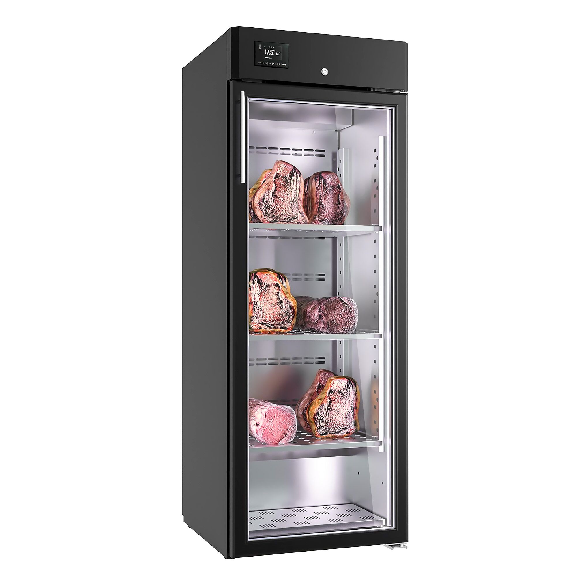 Dry Ageing Fridge - 600x656mm - with 1 glass door - Black