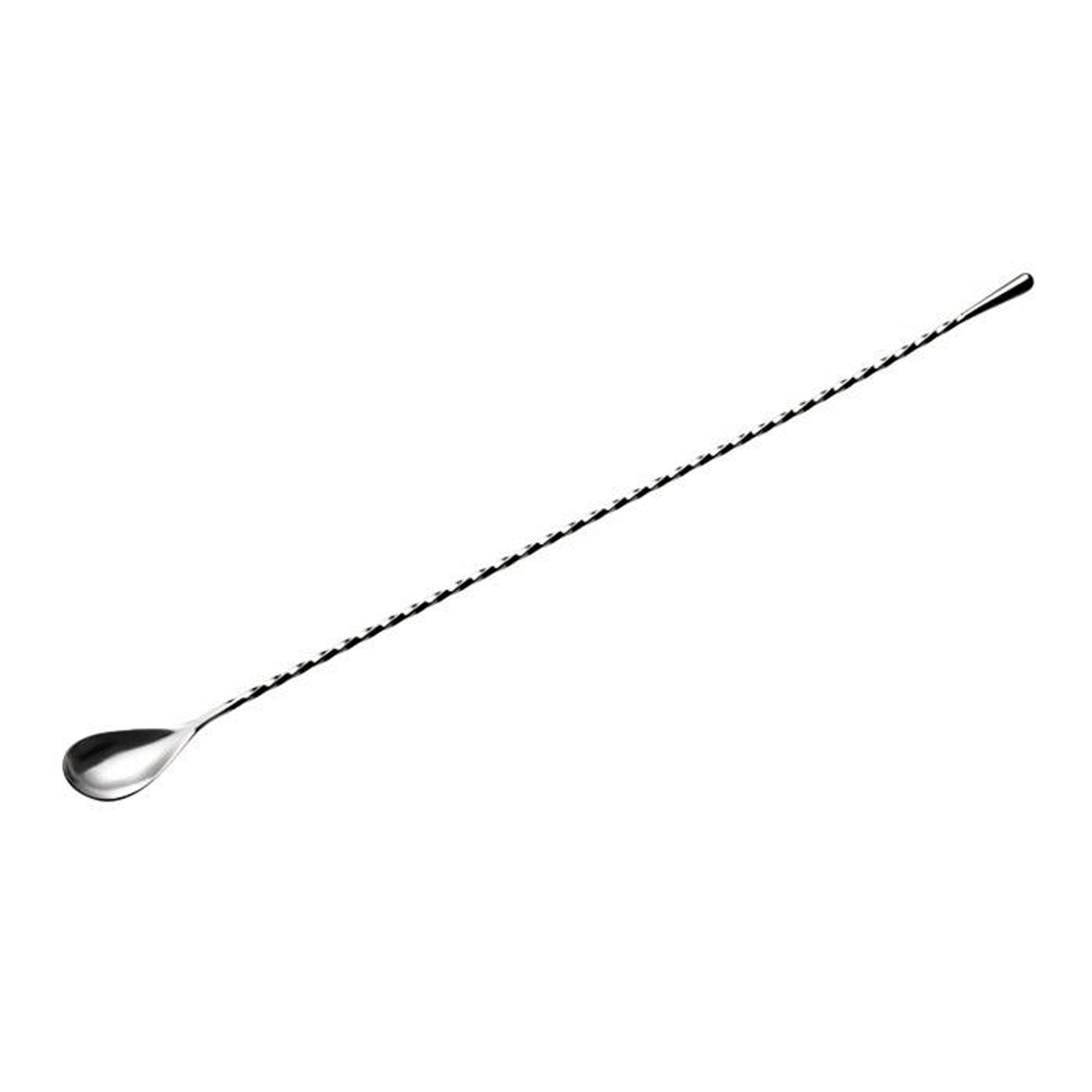(6 pcs) Professional Bar Spoon - Stainless Steel - with Twisted Stem - Length 400mm