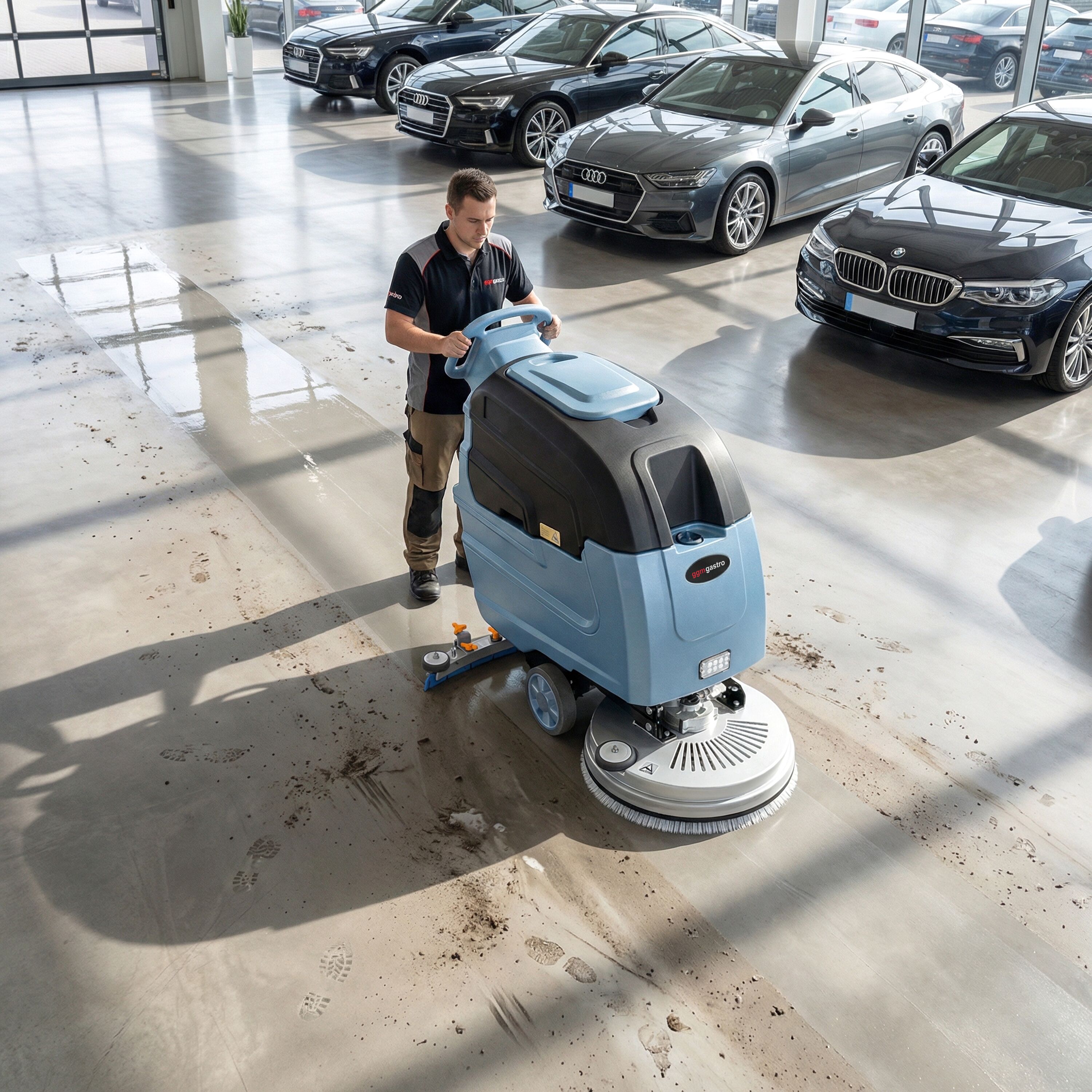 Autolaveuse aspirante – performance de travail 1 850 m²/h