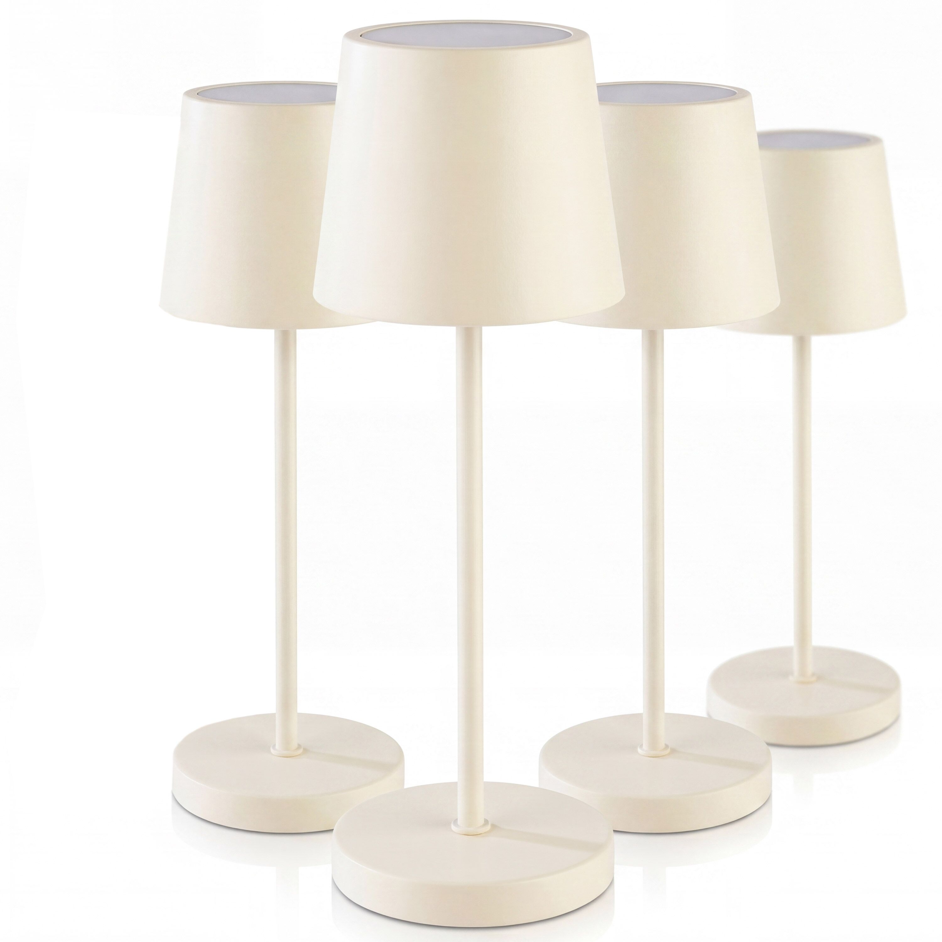 (4 pièces) Lampe de table – MERLE – dimmable en 3 niveaux – Ø 110 mm – Whisper White