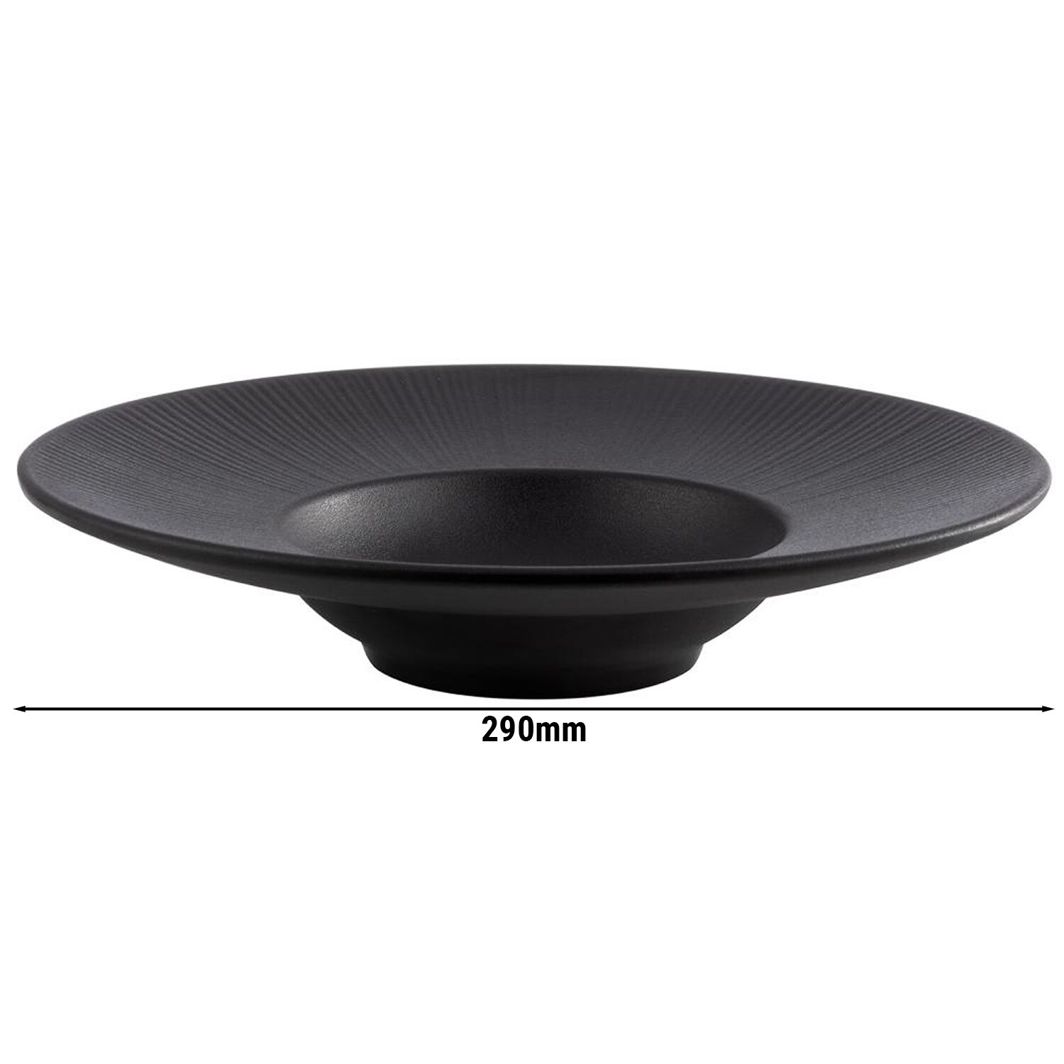 (6 pièces) NERO - Assiette - Creuse - Mélamine - Ø 290 mm