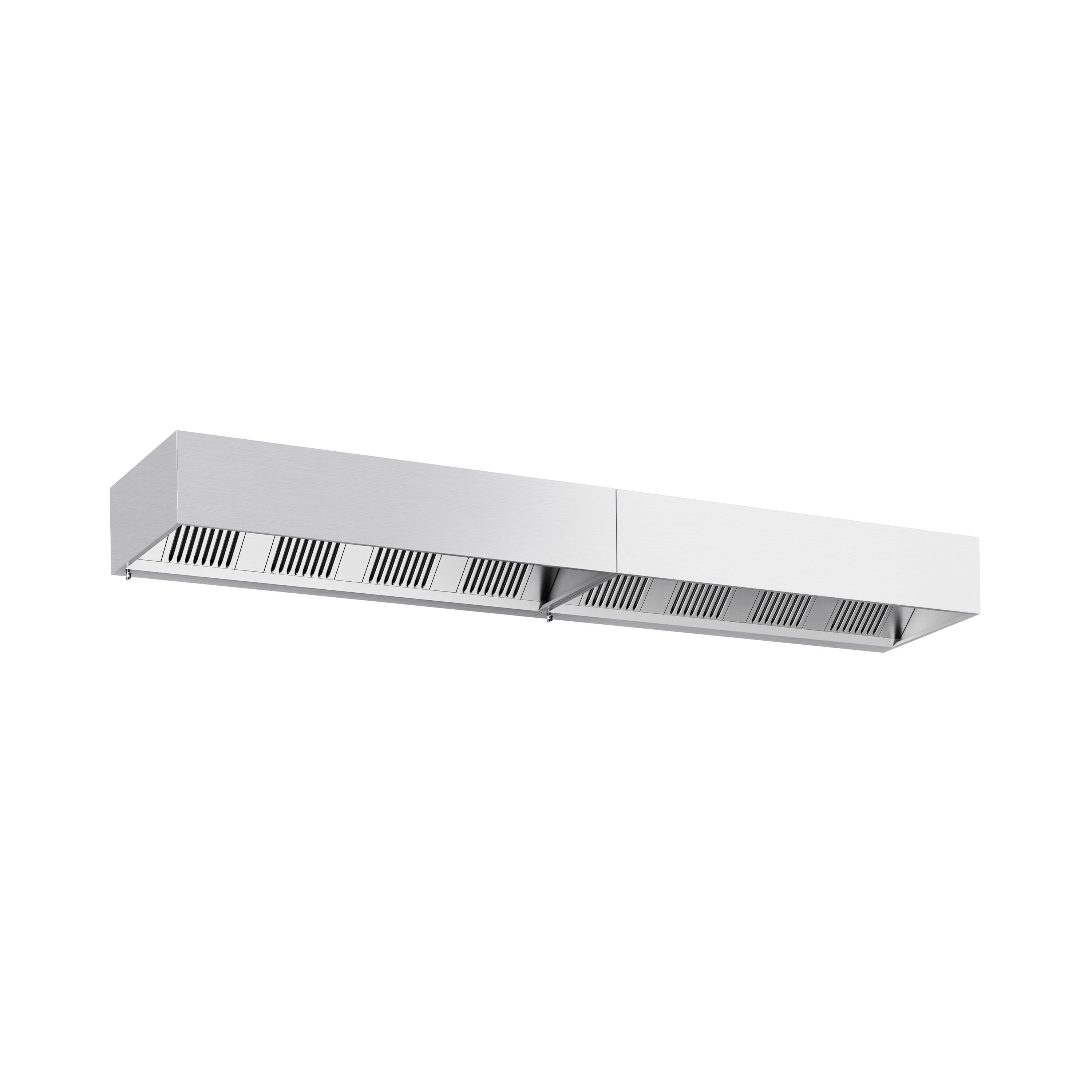 Kutu Tipi Davlumbaz - 4800mm - Alevsavar Filtreli - Aydınlatmalı