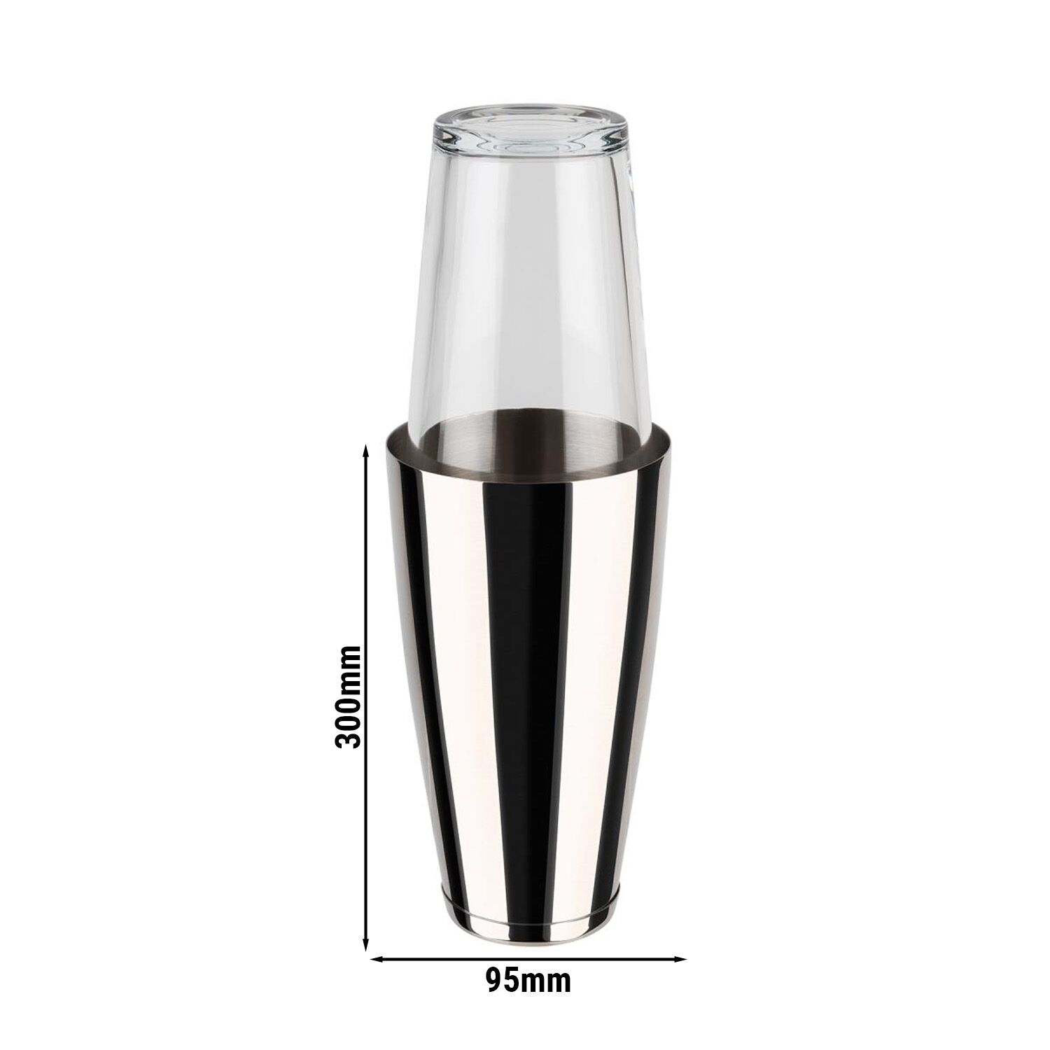 (6 Stück) Boston Shaker - 2-teiliges Set - 0,7 Liter