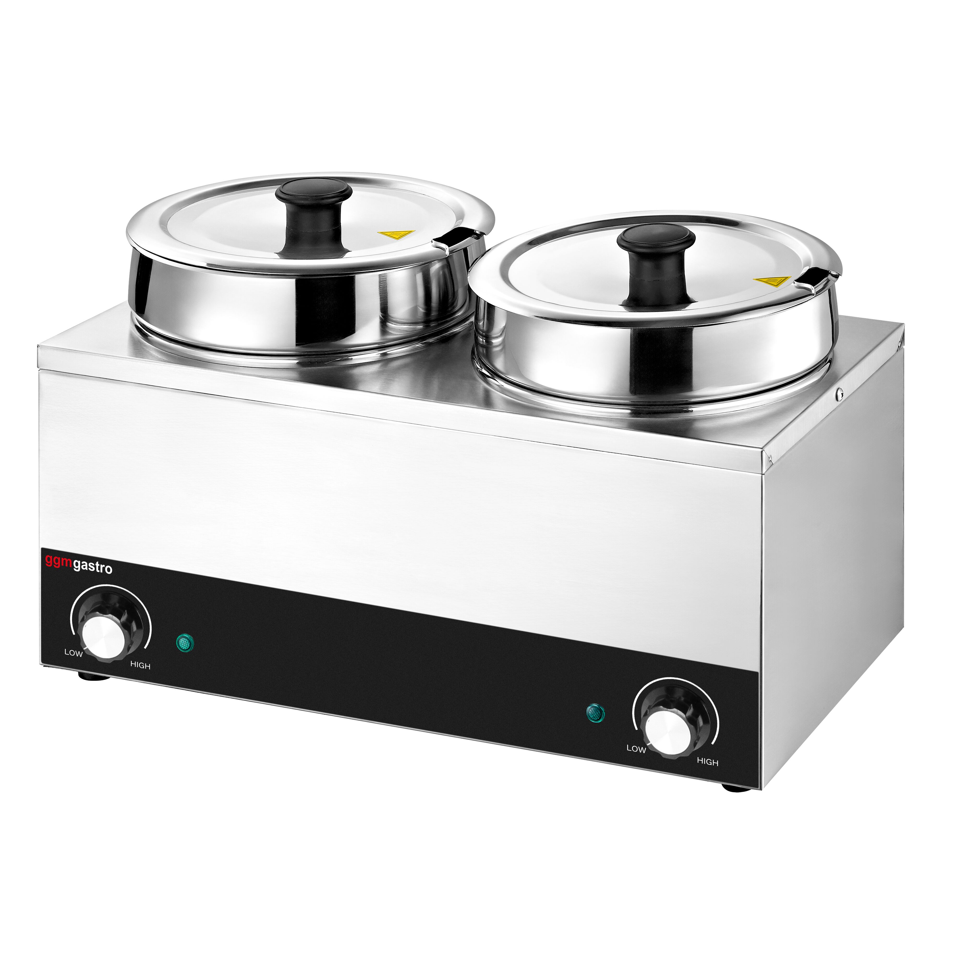 Commercial Electric Bain Marie - Wet Heat - 7L - 300W - 2 Round Pots with each 3,5L