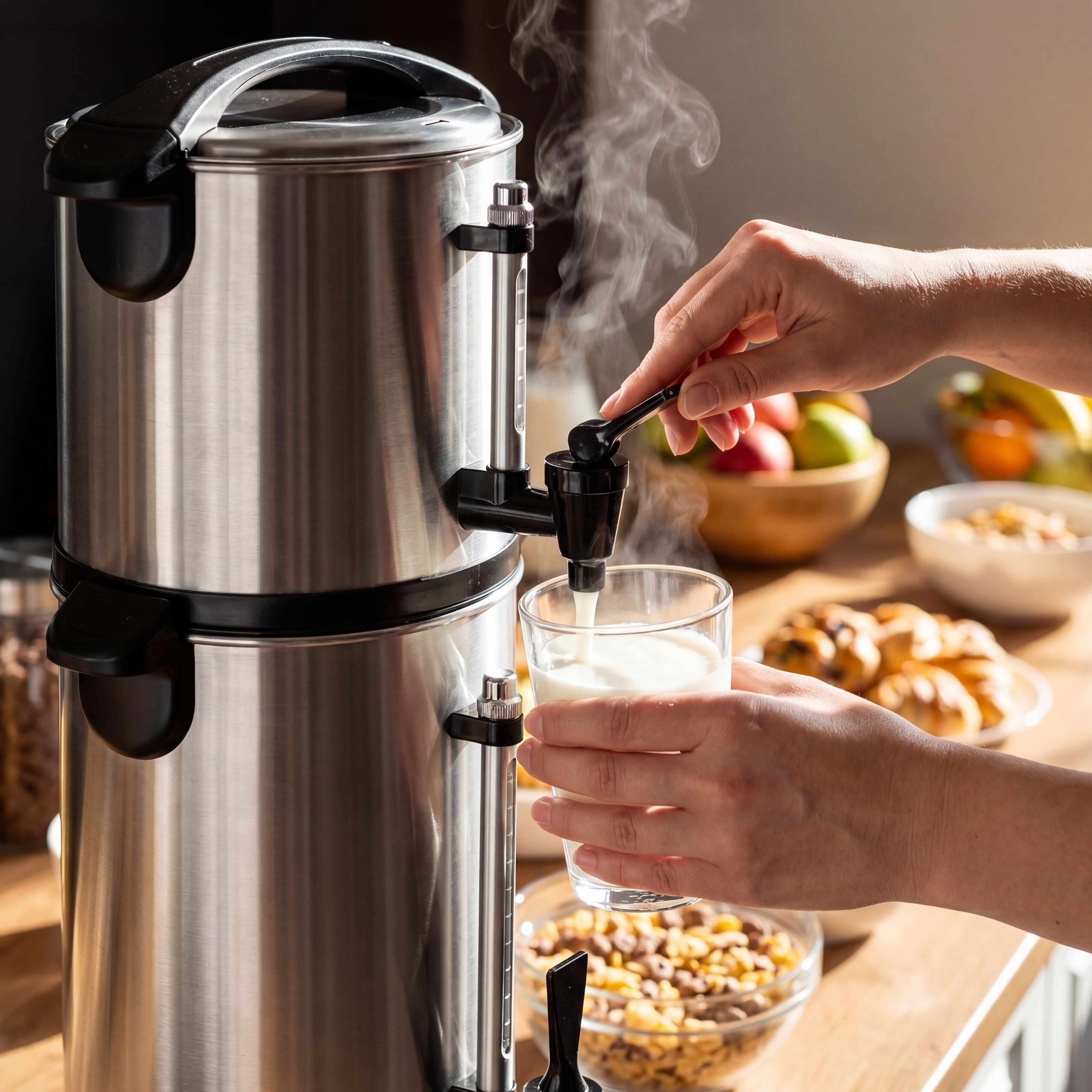 Commercial Coffee Percolator - Manual Fill - 6L - 1.2kW - approx 40 cups