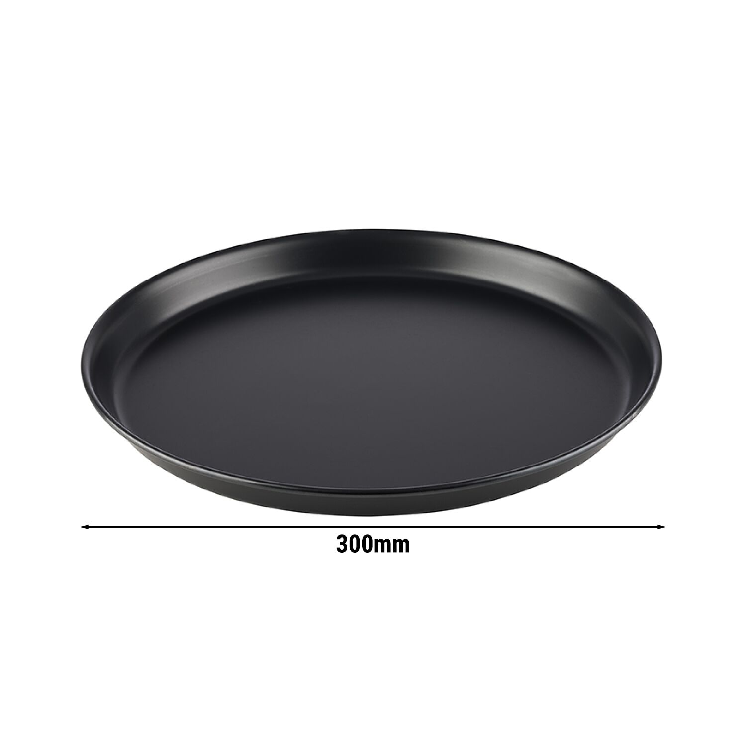 (6 pièces) Plaque à pizza - tôle bleue - Ø 300 mm - hauteur : 25 mm