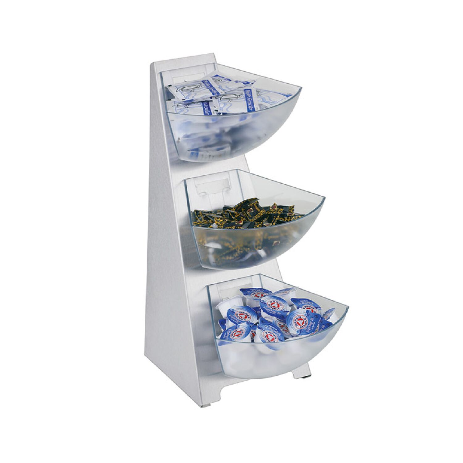 Support buffet - MULTI RACK - Acier inoxydable - Transparent - avec 3 Niveaux - Hauteur:410mm