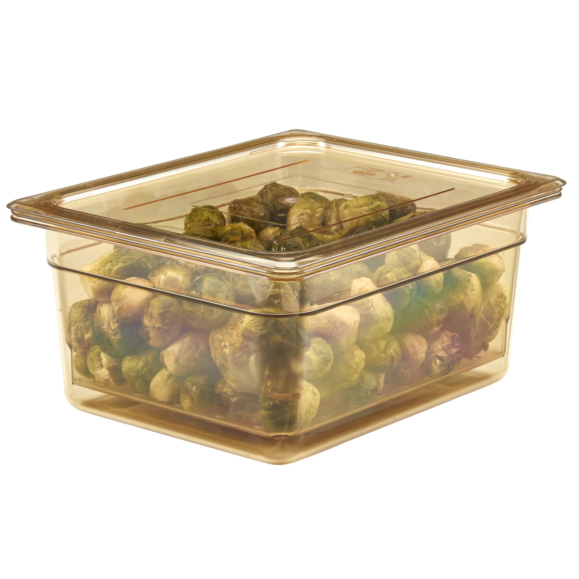 (6 Stück) CAMBRO | H-PAN™ - Hitzebeständige GN-Flachdeckel 1/2 - Bernstein