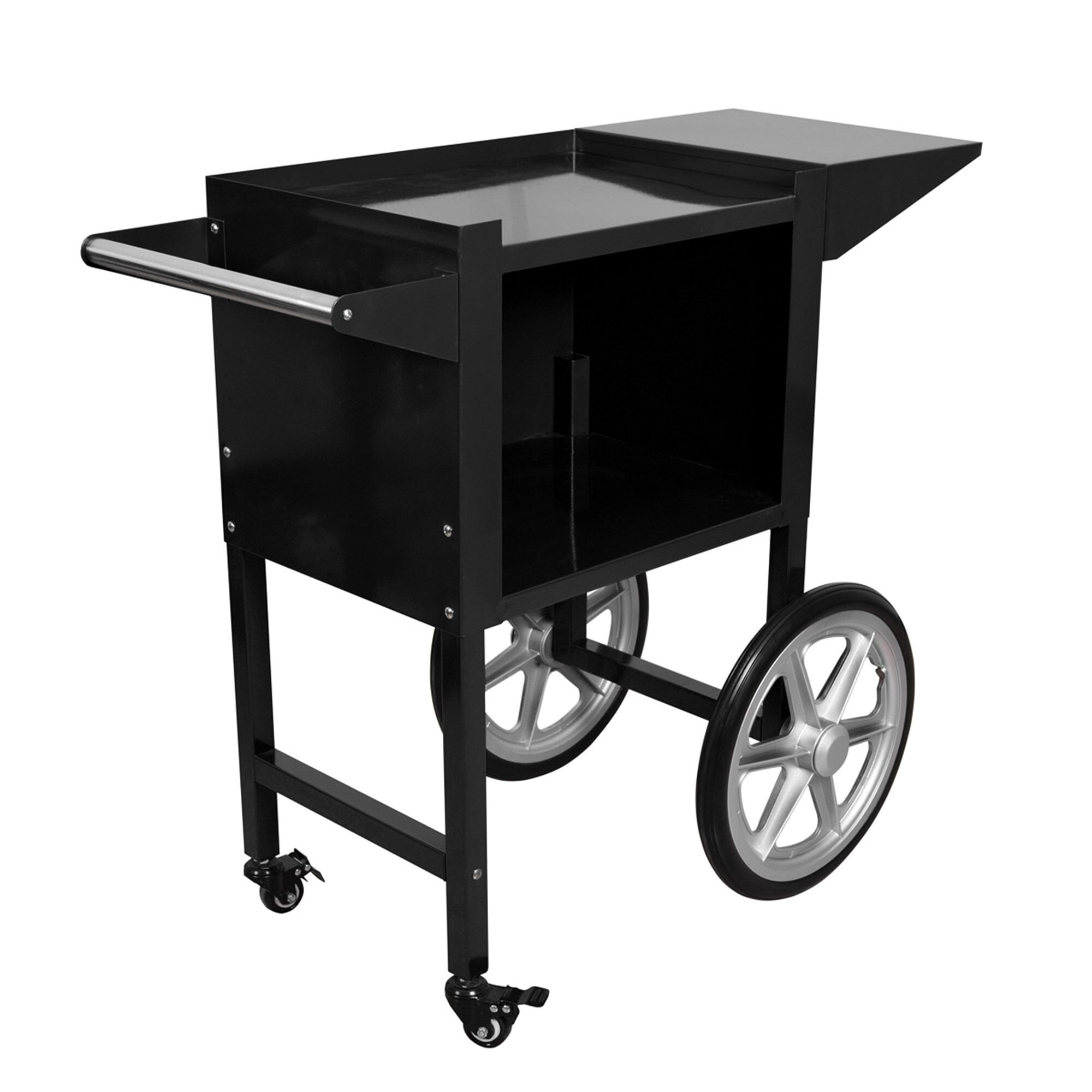 Machine à pop-corn professionnelle avec chariot - 1,46kW - 5kg/h - avec 1 marmite - Noir
