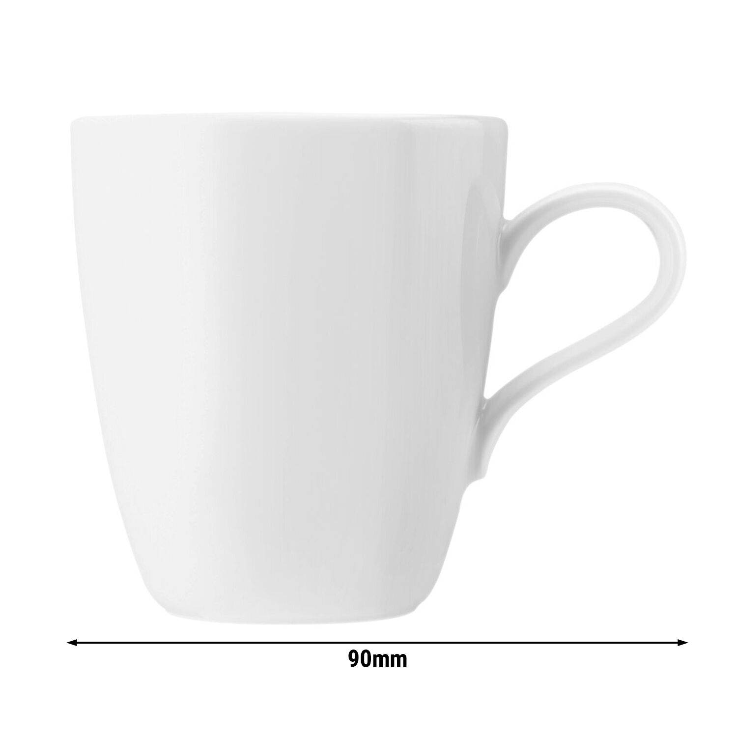 (6 stuks) SELTMANN WEIDEN | Mok met handvat - 0,38 liter - Wit