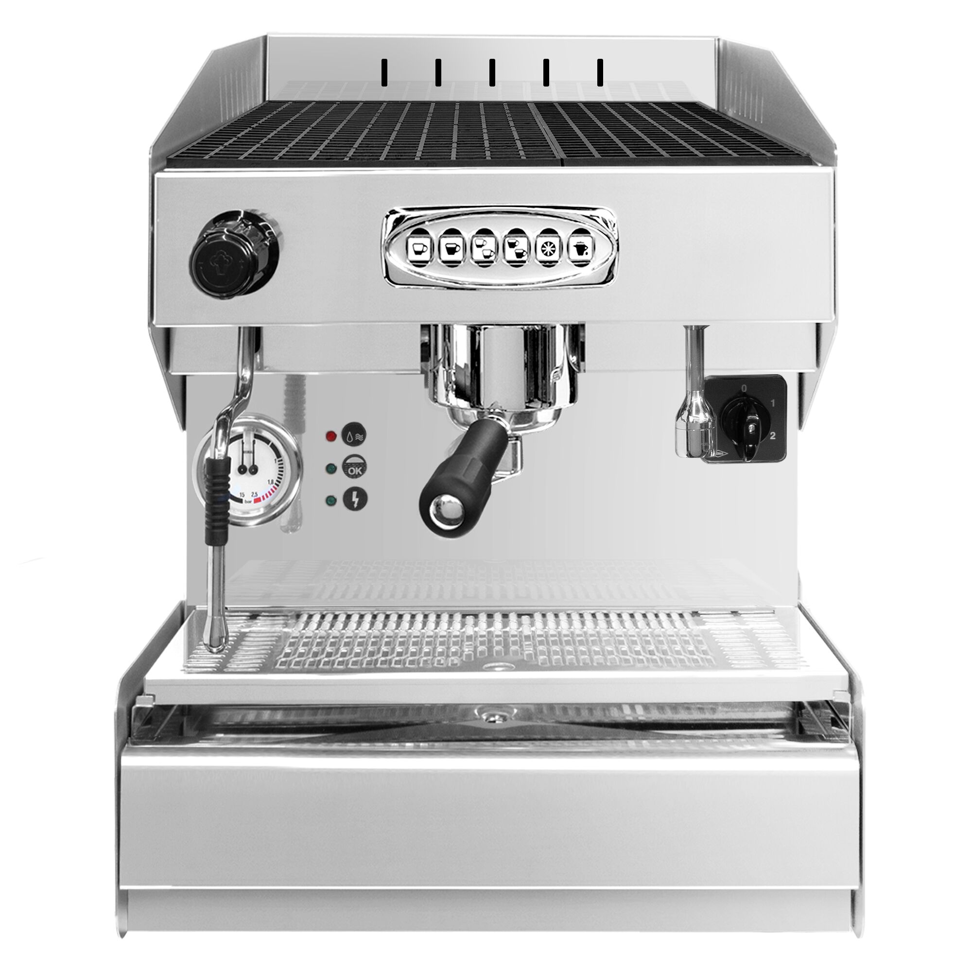 Machine à café porte-filtre « Allegro » – 1 groupe – avec système de préinfusion inclus