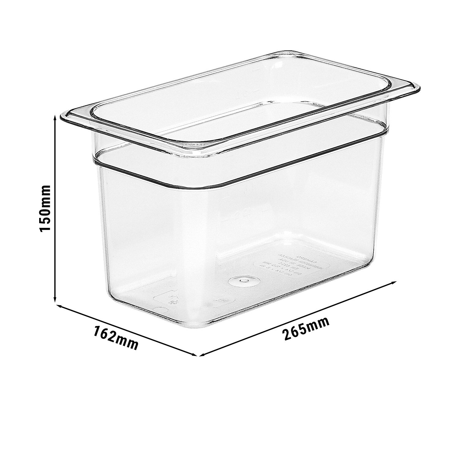 (6 pièces) CAMBRO | Camview® - Bac GN 1/4 en copolymère - Transparent - Hauteur : 150 mm - Sans BPA