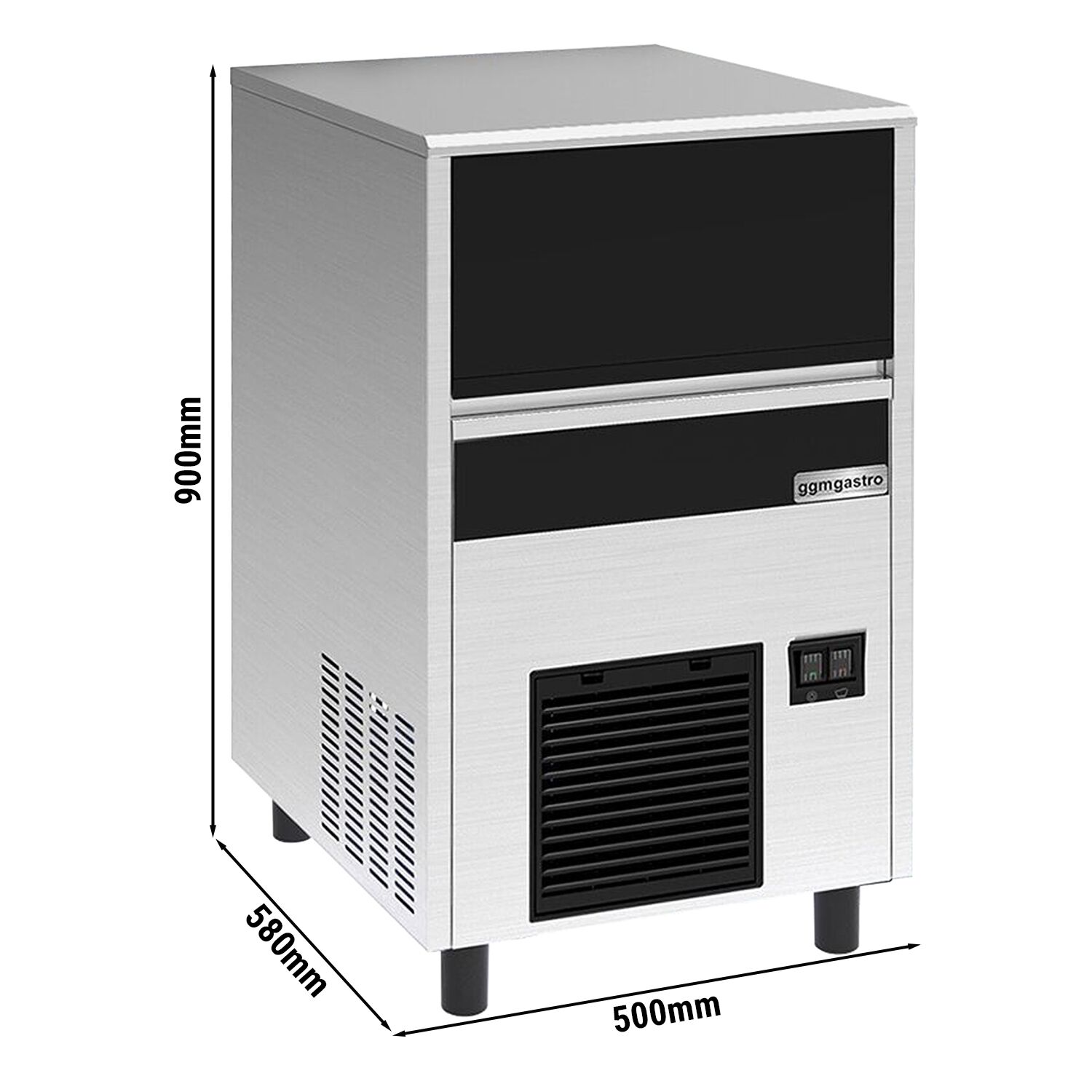 Machine à glaçons - Cylindre - 47 kg/24 h - y compris la pompe de vidange
