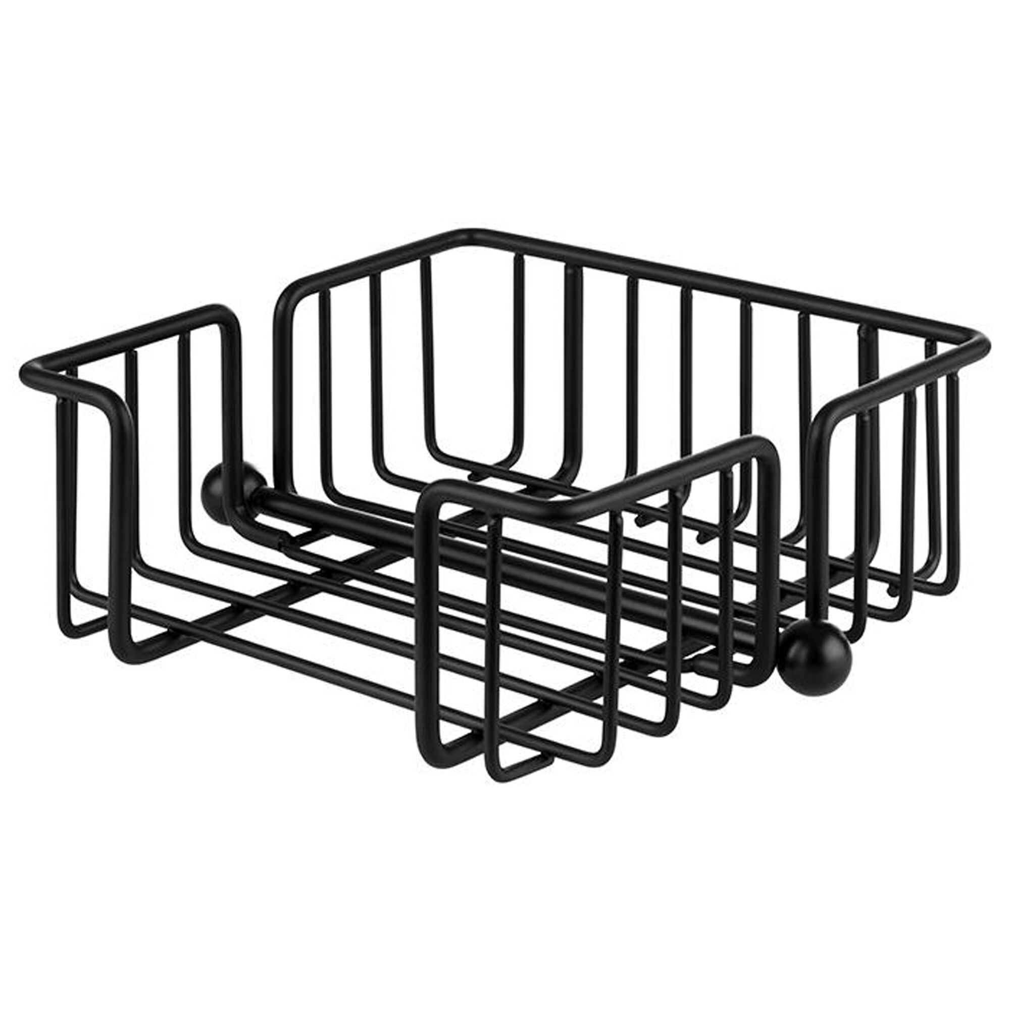 (6 pcs) Porte-serviettes cocktail - URBAN - Métal - pour env. 50 serviettes cocktail - 190x190x75mm - Noir - incl. poids