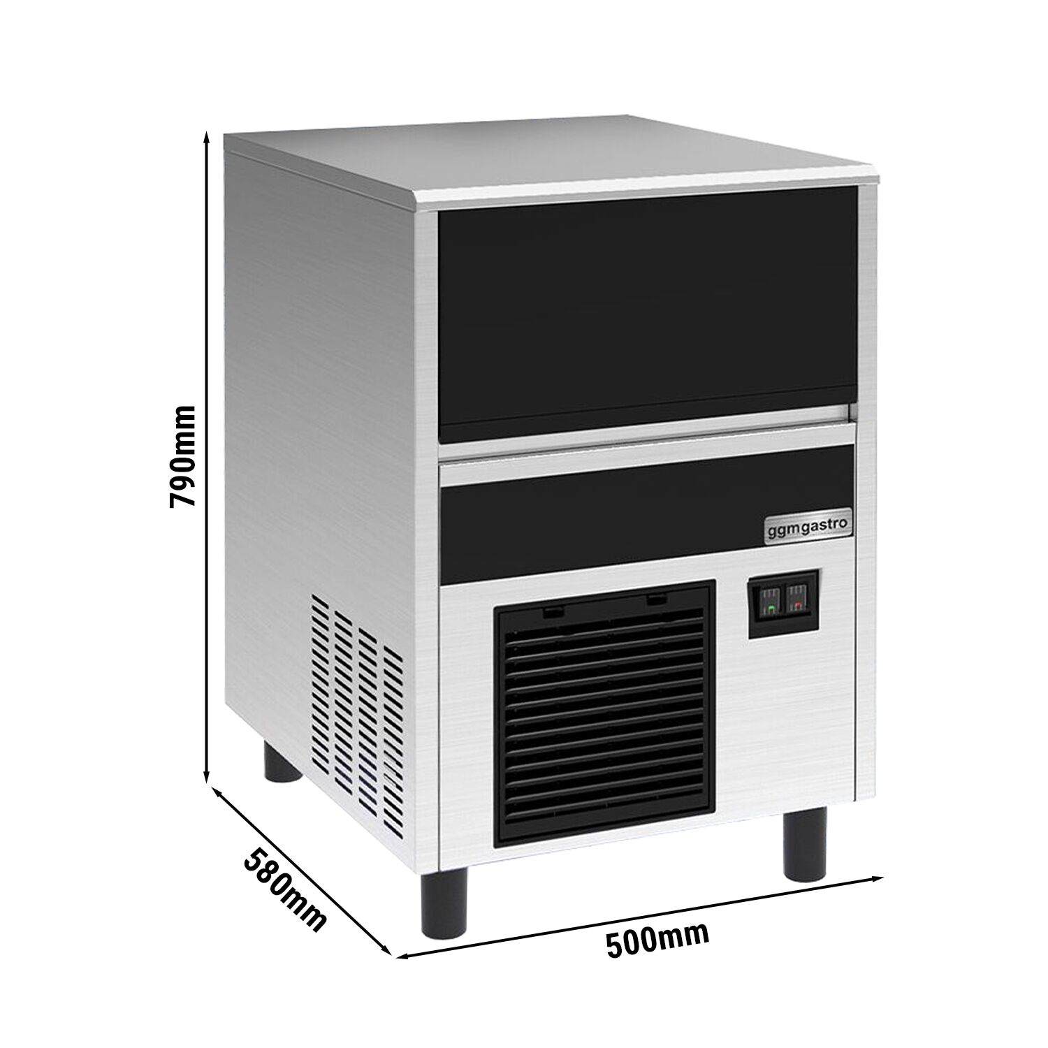 Machine à glaçons - Cylindre - 37 kg/24 h - y compris la pompe de vidange