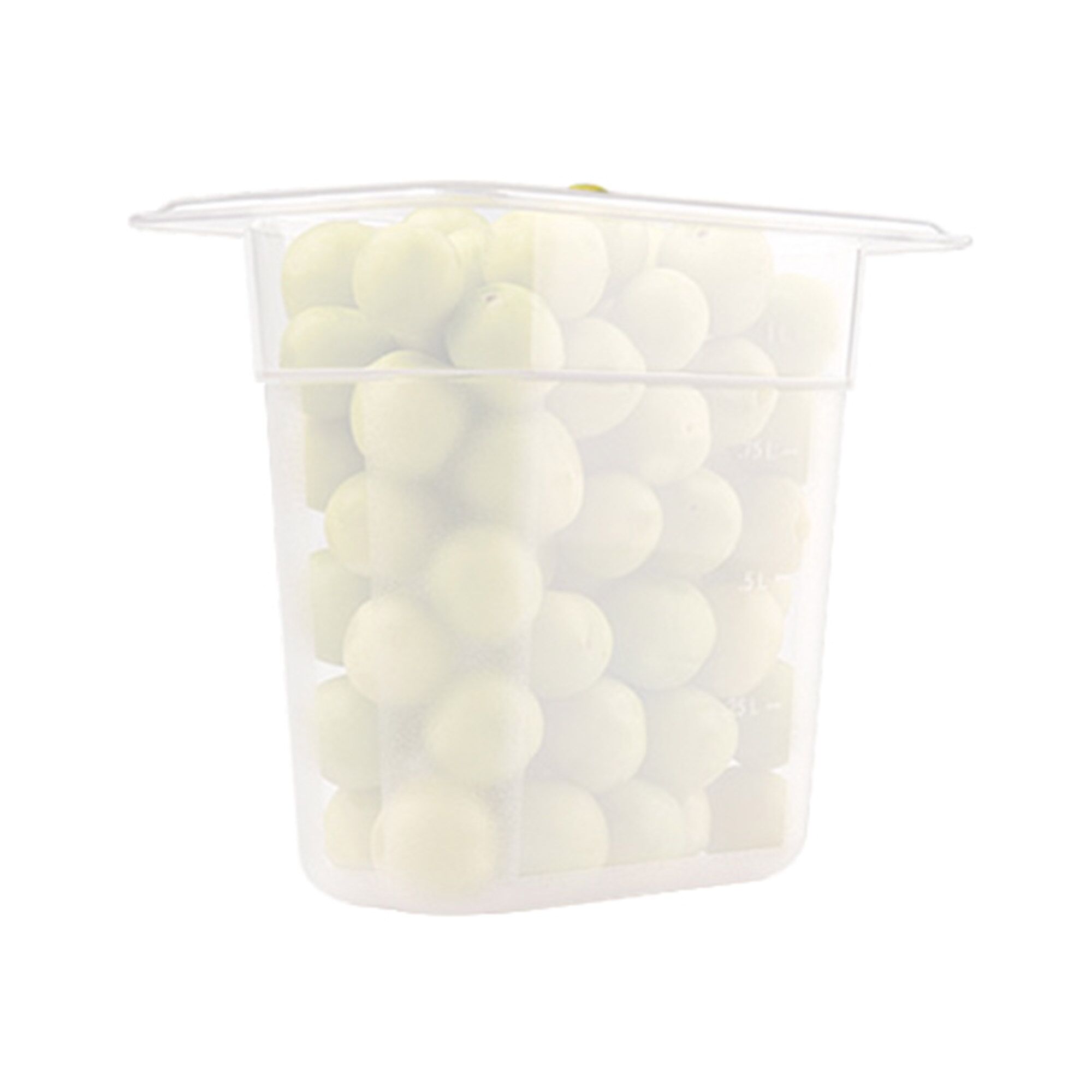 (12 stuks) Polypropyleen GN-bak GN 1/9 - wit - 0,57 liter - Diepte: 65mm