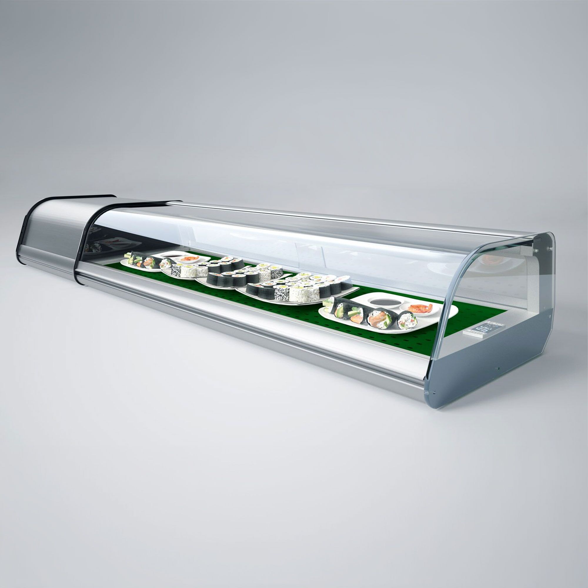 Sushi Display Case PREMIUM PLUS - 1620x410mm - 6x GN 1/3