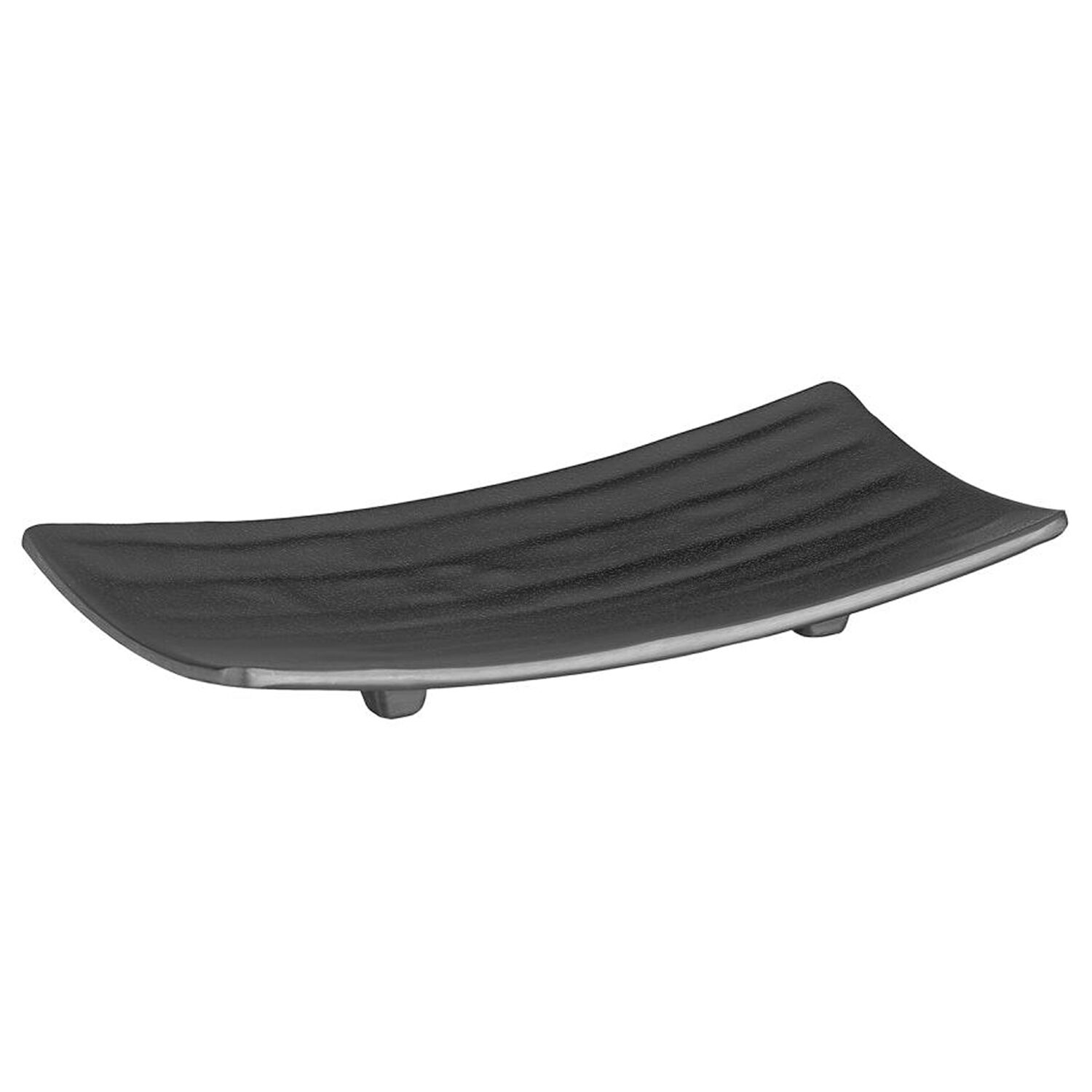 (6 pcs) Plateau de présentation - ZEN - Mélamine - 220x120mm - Hauteur:30mm - Noir - compatible lave-vaisselle, empilable