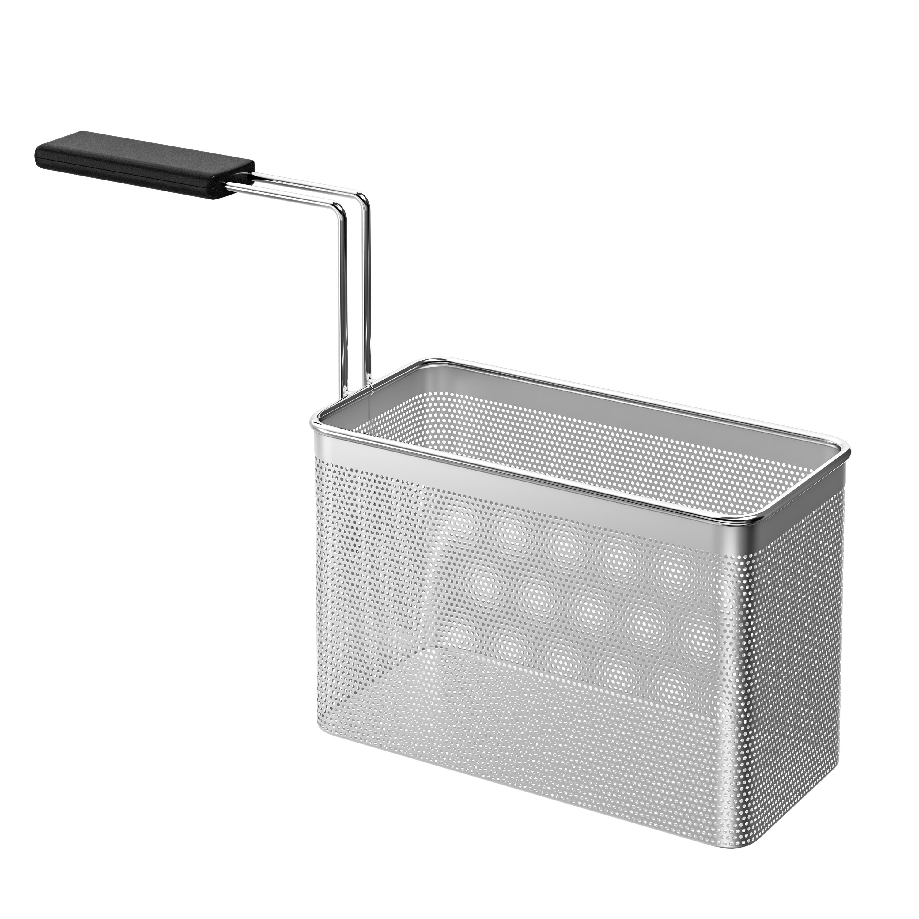 GN 1/2 Panier à pâtes - 140x332x220mm - Inox - avec poignée ergonomique en plastique, coins arrondis, matériaux résistants à la chaleur - pour cuiseur à pâtes - Série Mario - Norme CE