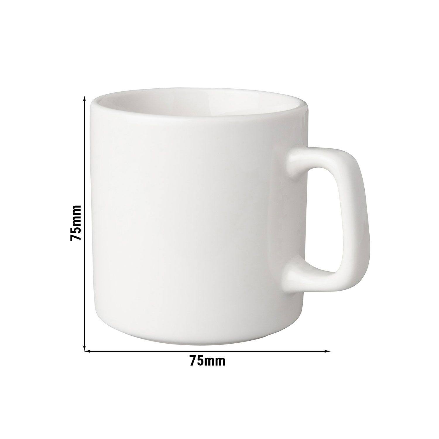 (12 pièces) BUDGETLINE – Tasse à café Mammoet – 200 ml – Blanc