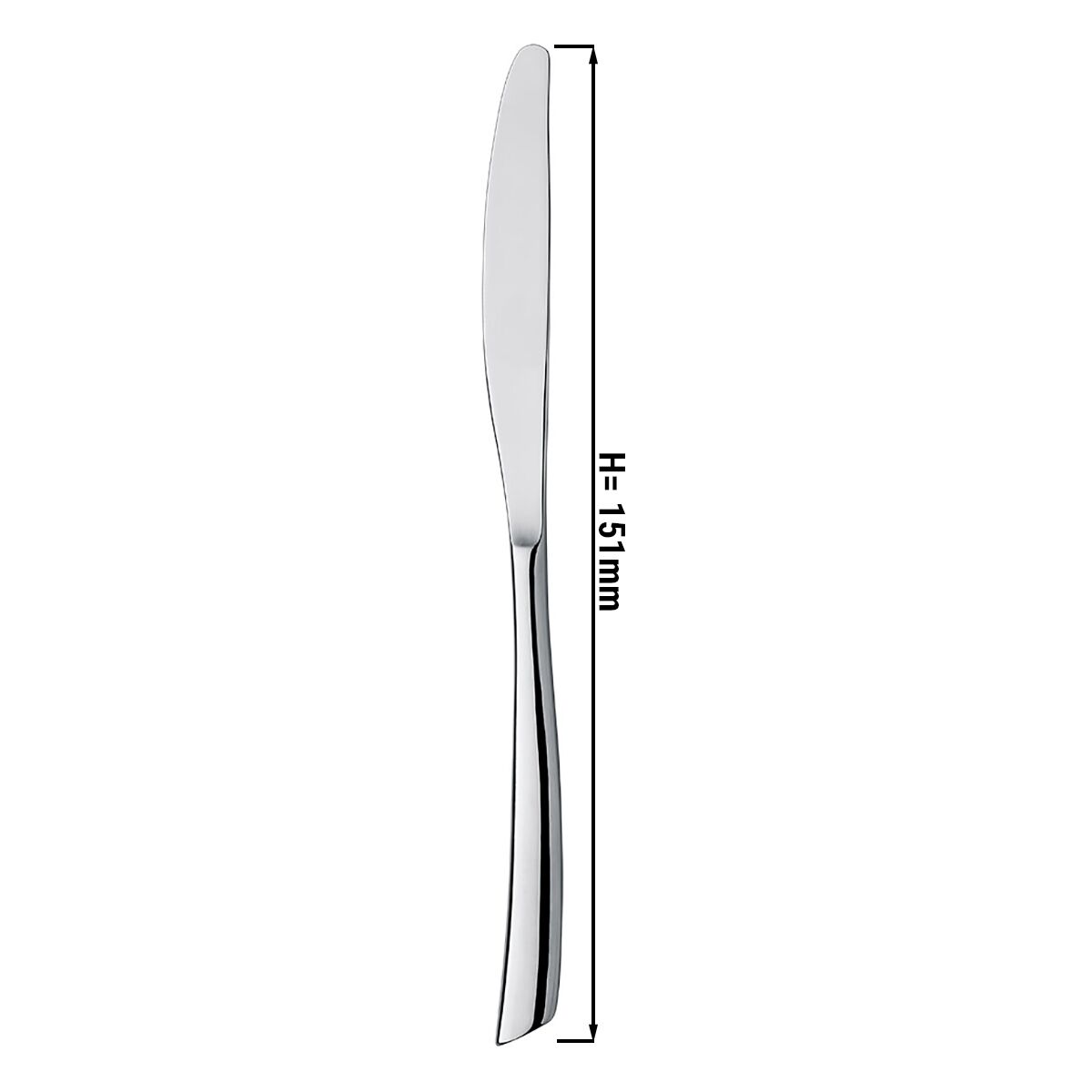 (12 pcs) Couteau à dessert Stella - Acier inoxydable 13/0 - 151mm - 12 pièces