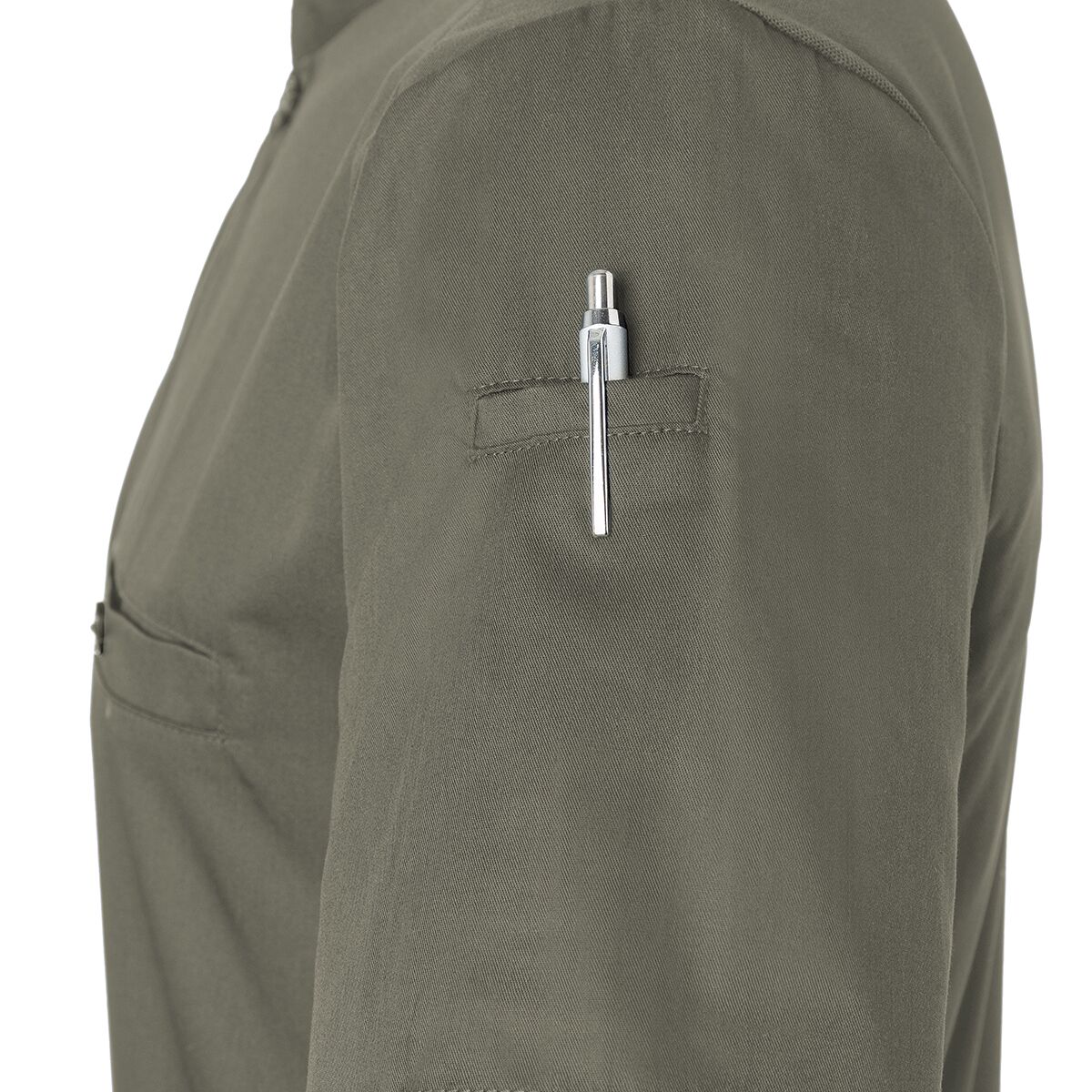 (6 pièces) KARLOWSKY | Chemise de travail manches courtes homme Performance - Sauge - Taille : L