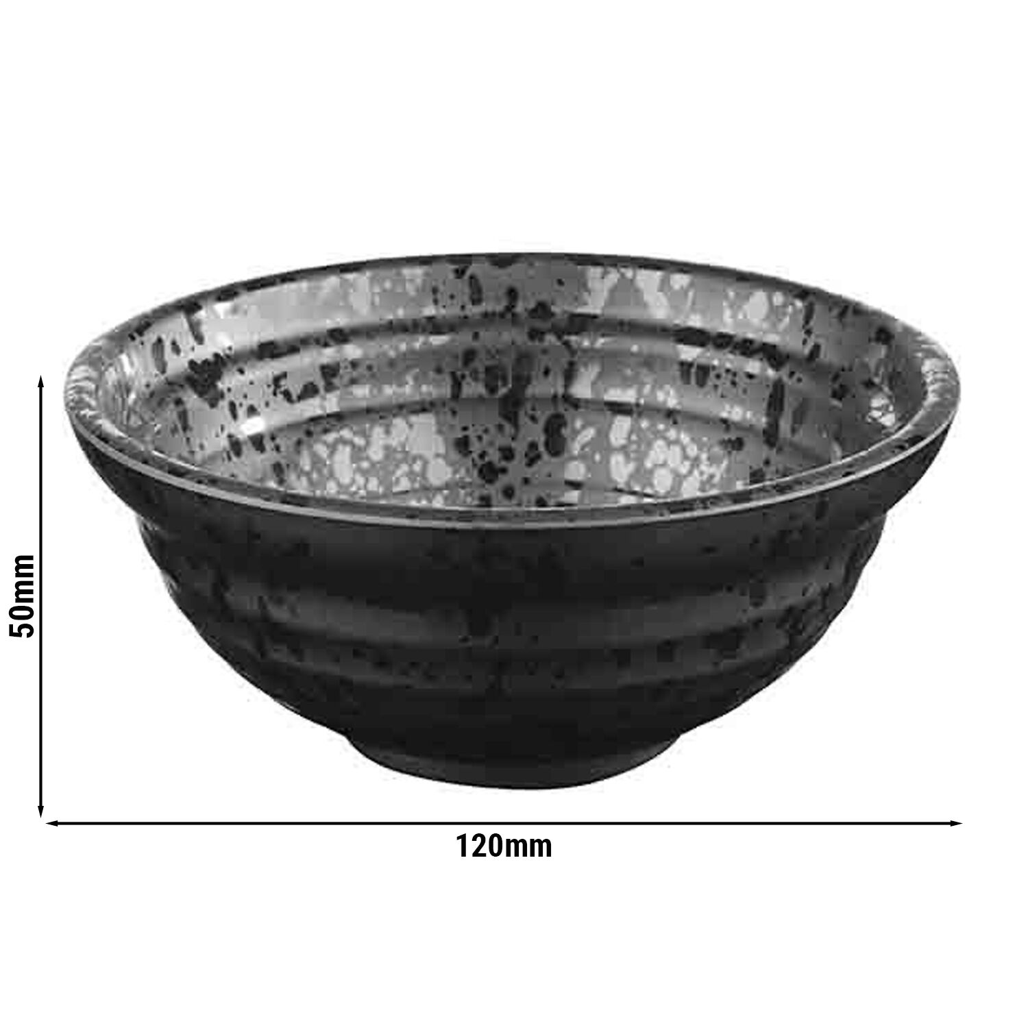 (6 pcs) Coupe - GLAMOUR - Mélamine - 250ml - carré - lot de 6 - 120x120mm - Profondeur : 50mm - Noir