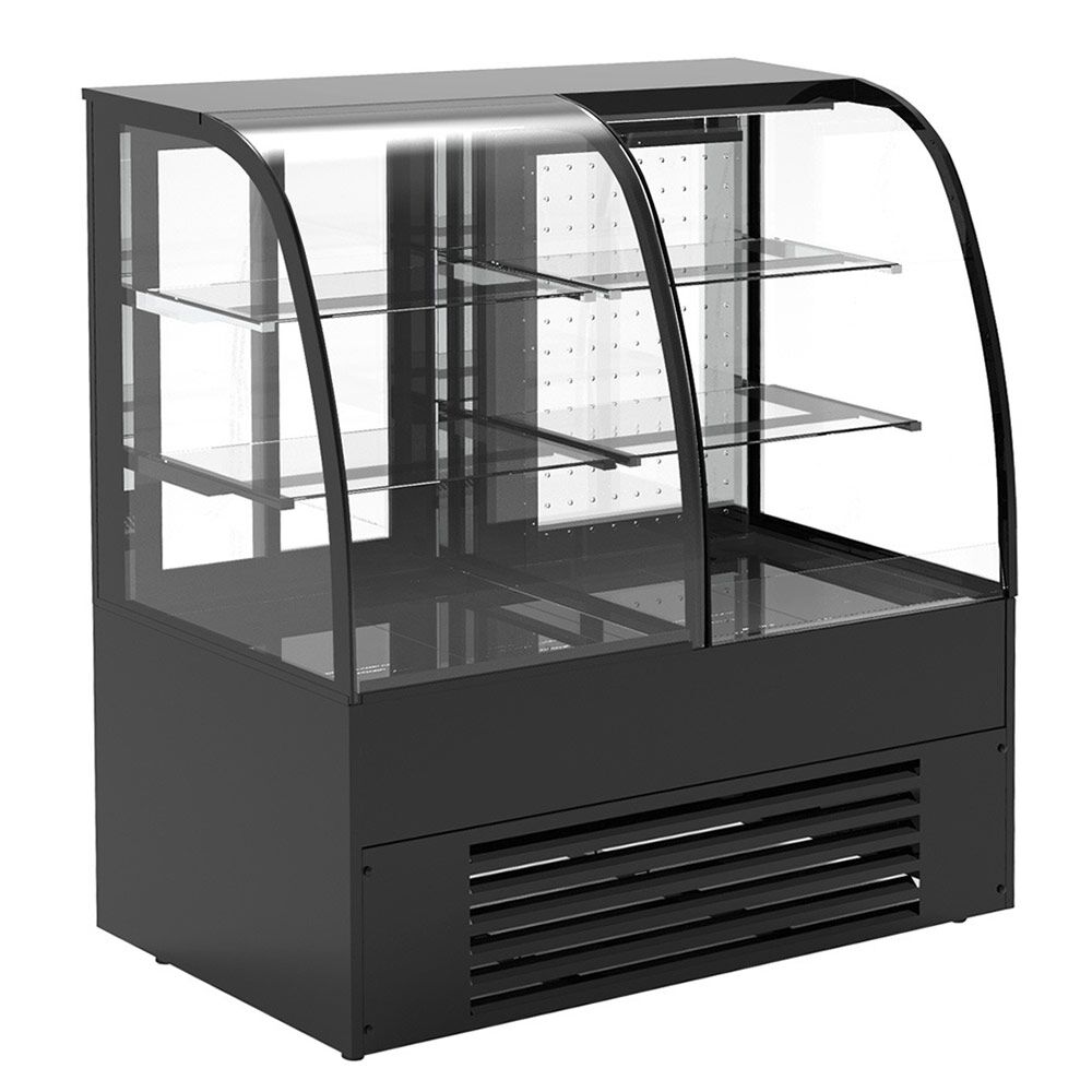 Vitrine à pâtisserie réfrigérée Comptoir à pâtisseries Self-Service - 1400mm - Double vitrage - avec 2 étagères en verre