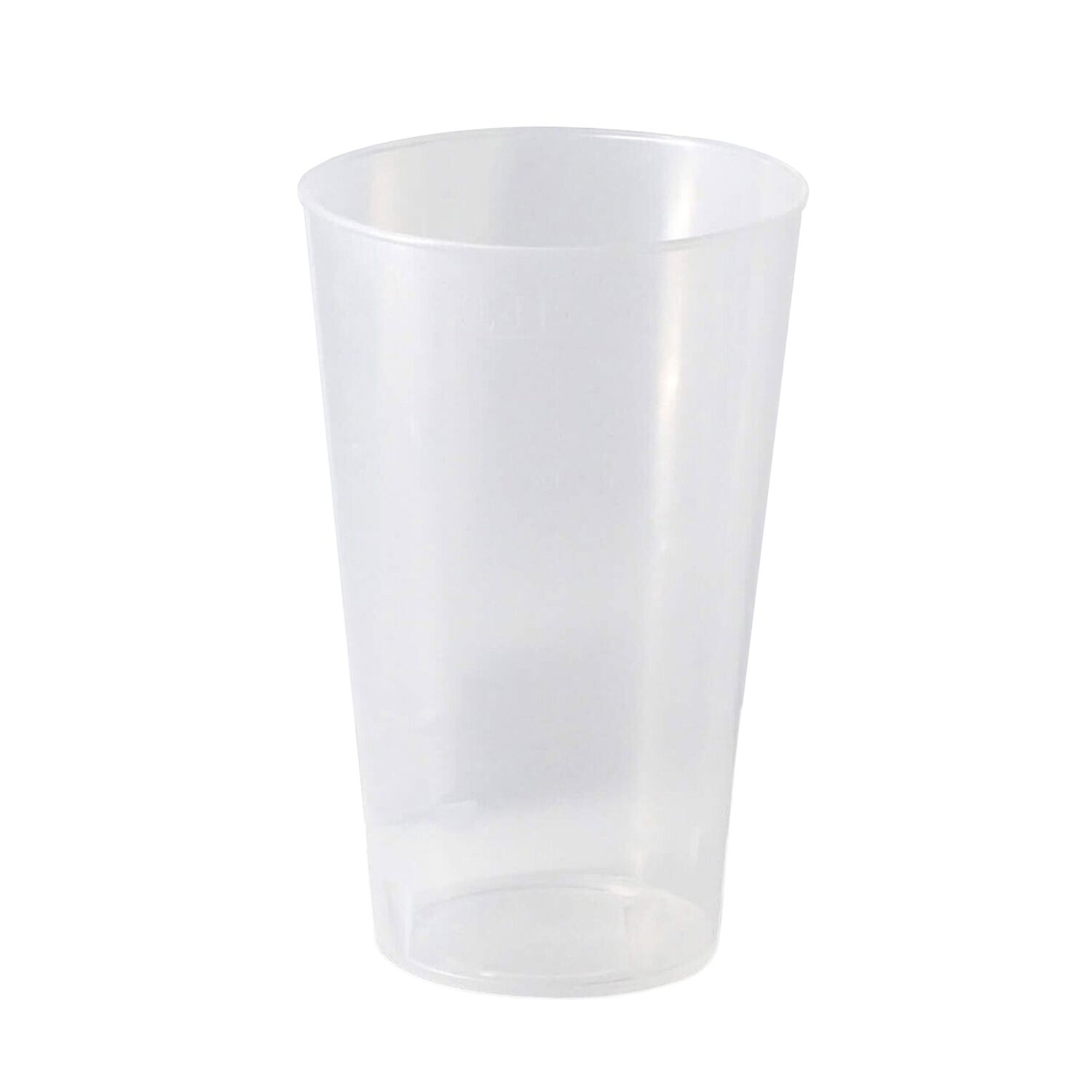 (60 pcs) Gobelet réutilisable givré - 400ml - Ø 85mm - Transparent