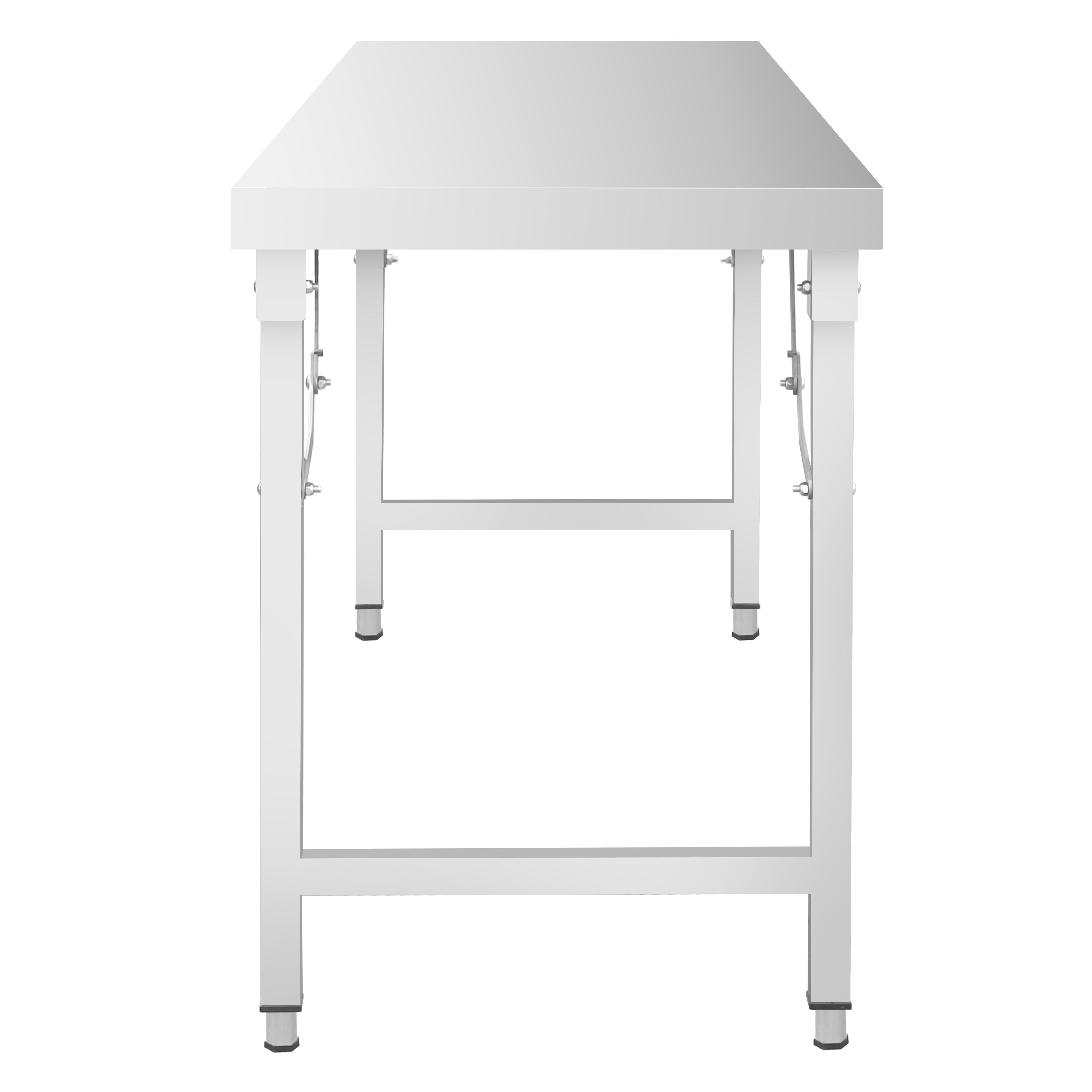 Edelstahl Arbeitstisch - klappbar - 1500x700mm