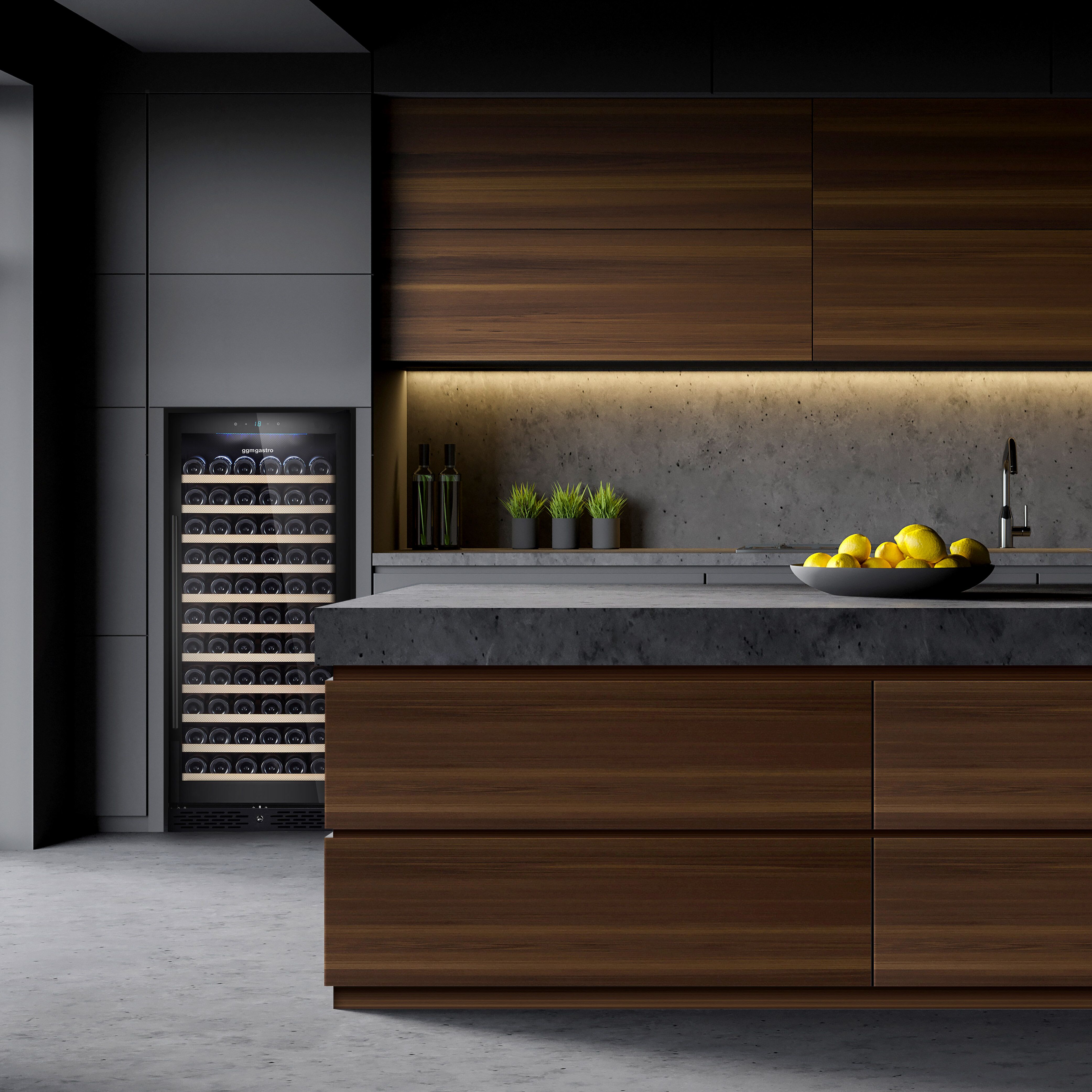 Cave à vin inox ECO – 1 zone climatique – 322 litres – max. 127 bouteilles