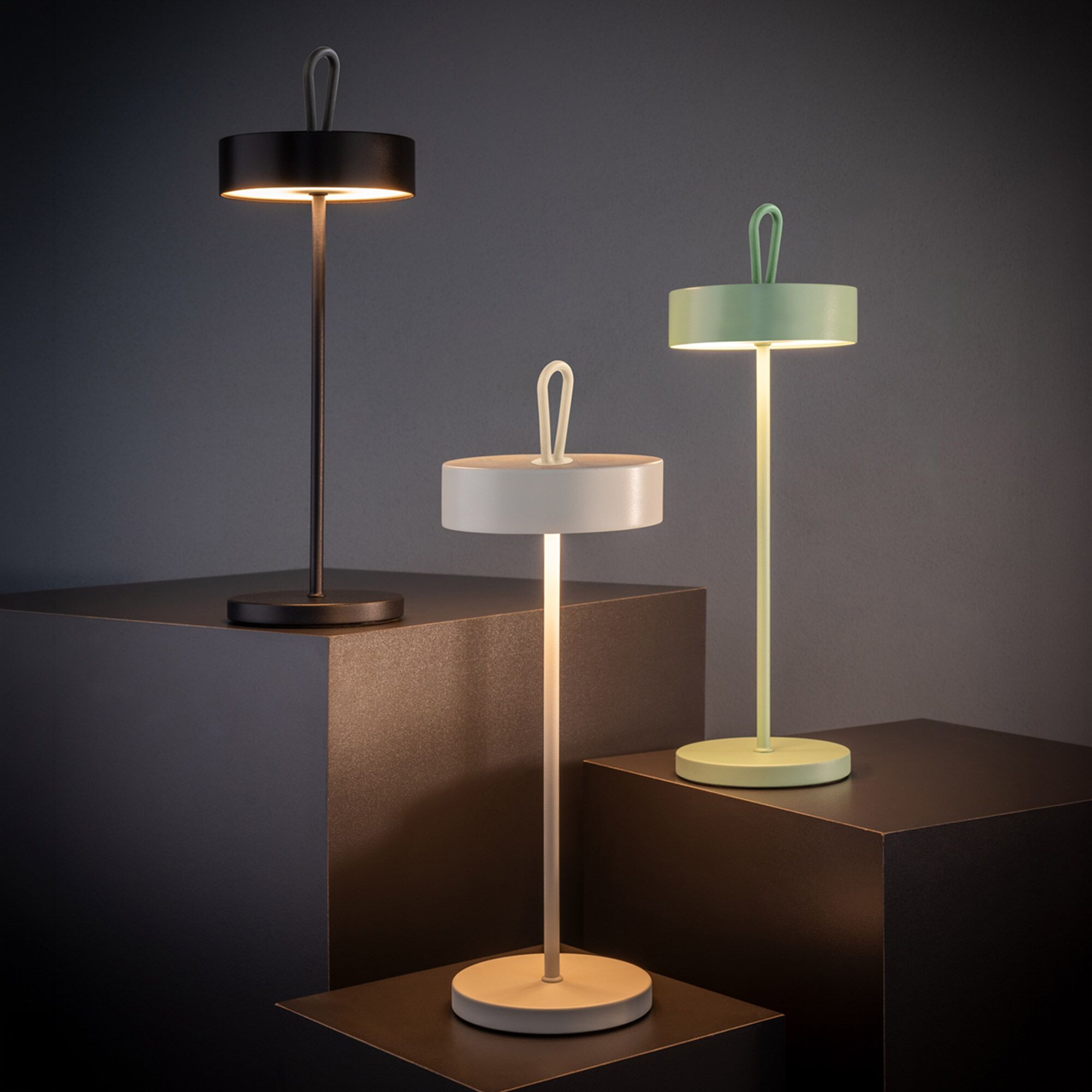 (4 pièces) Lampe de table – CLEO – dimmable en 3 niveaux – Ø 120 mm – Mint