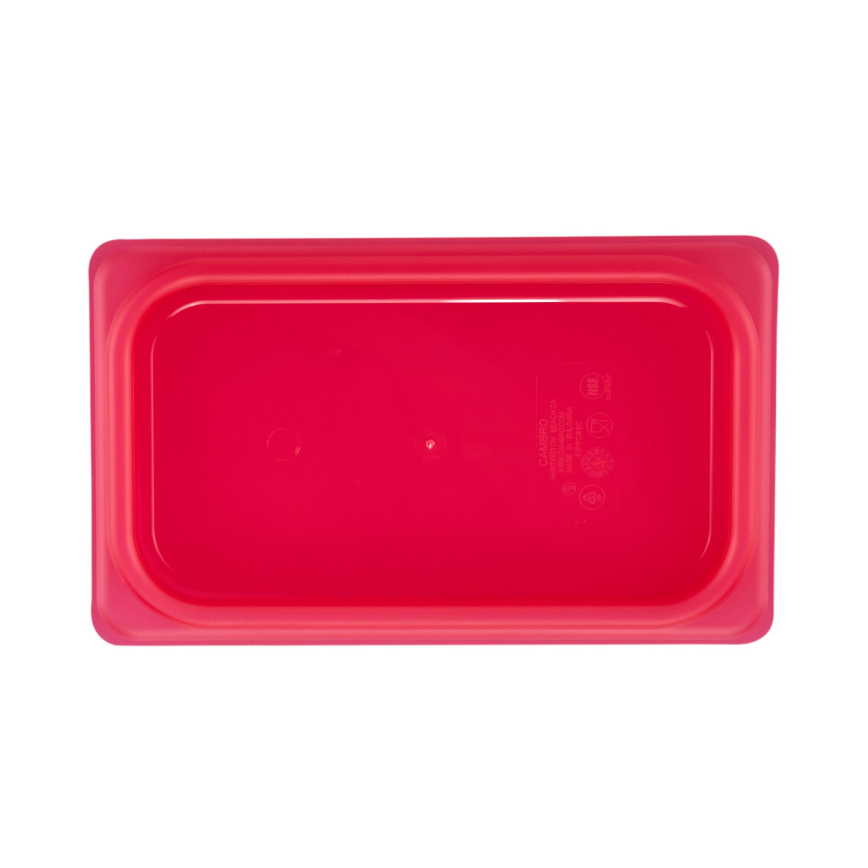 (6 pièces) CAMBRO | SafeTrak - Couvercle en polypropylène GN 1/4 - Rouge