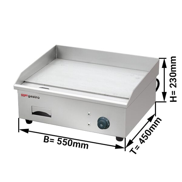 Plaque de cuisson électrique - 3 kW - lisse - surface de cuisson : 540 x 380 mm