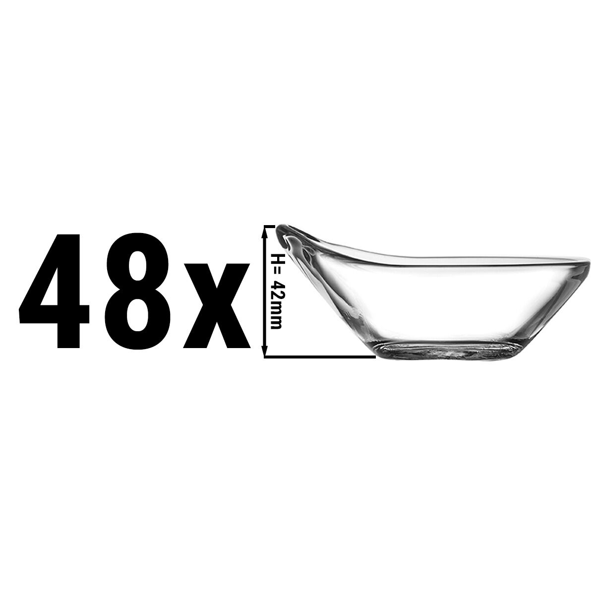 (48 Stück) GASTROBOUTIQUE - Glasschale - 84 cc