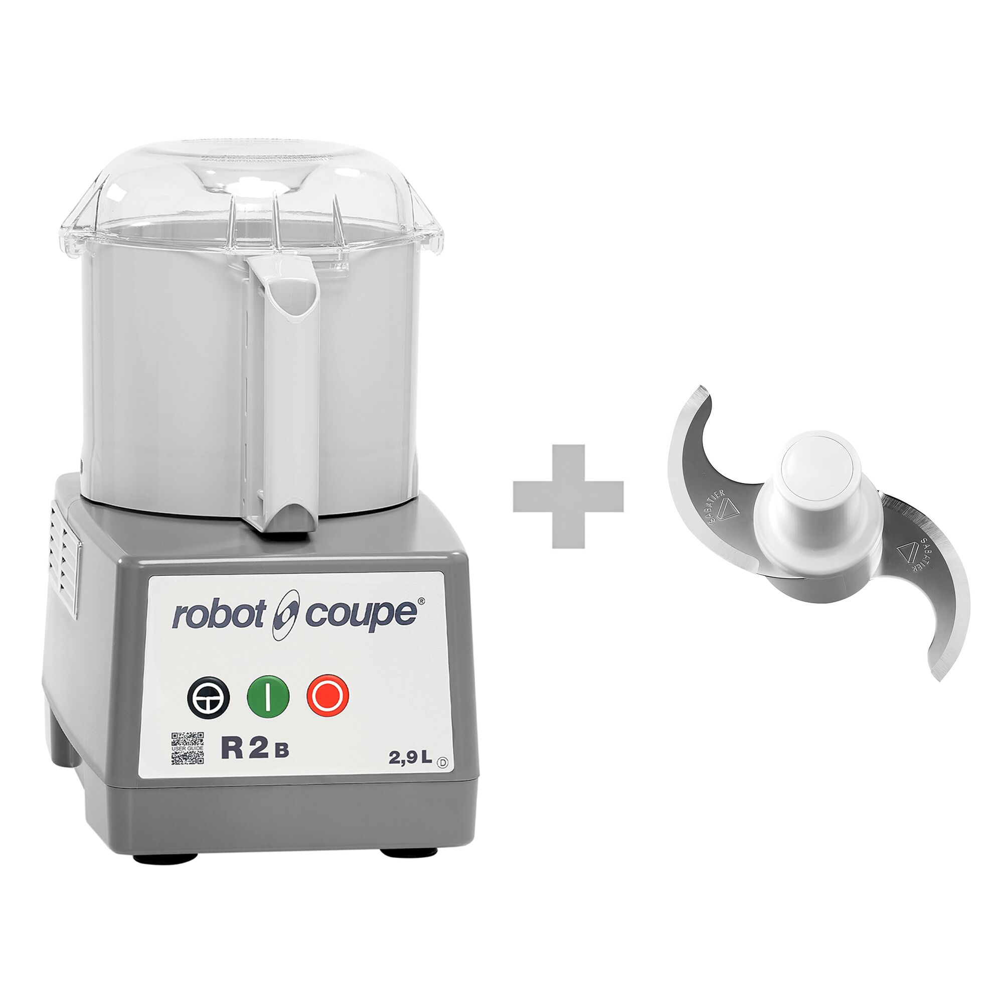 ROBOT COUPE | R 2B - Tischcutter / Hummus Cutter - 2,9 Liter - 550 Watt - 1500 U/min